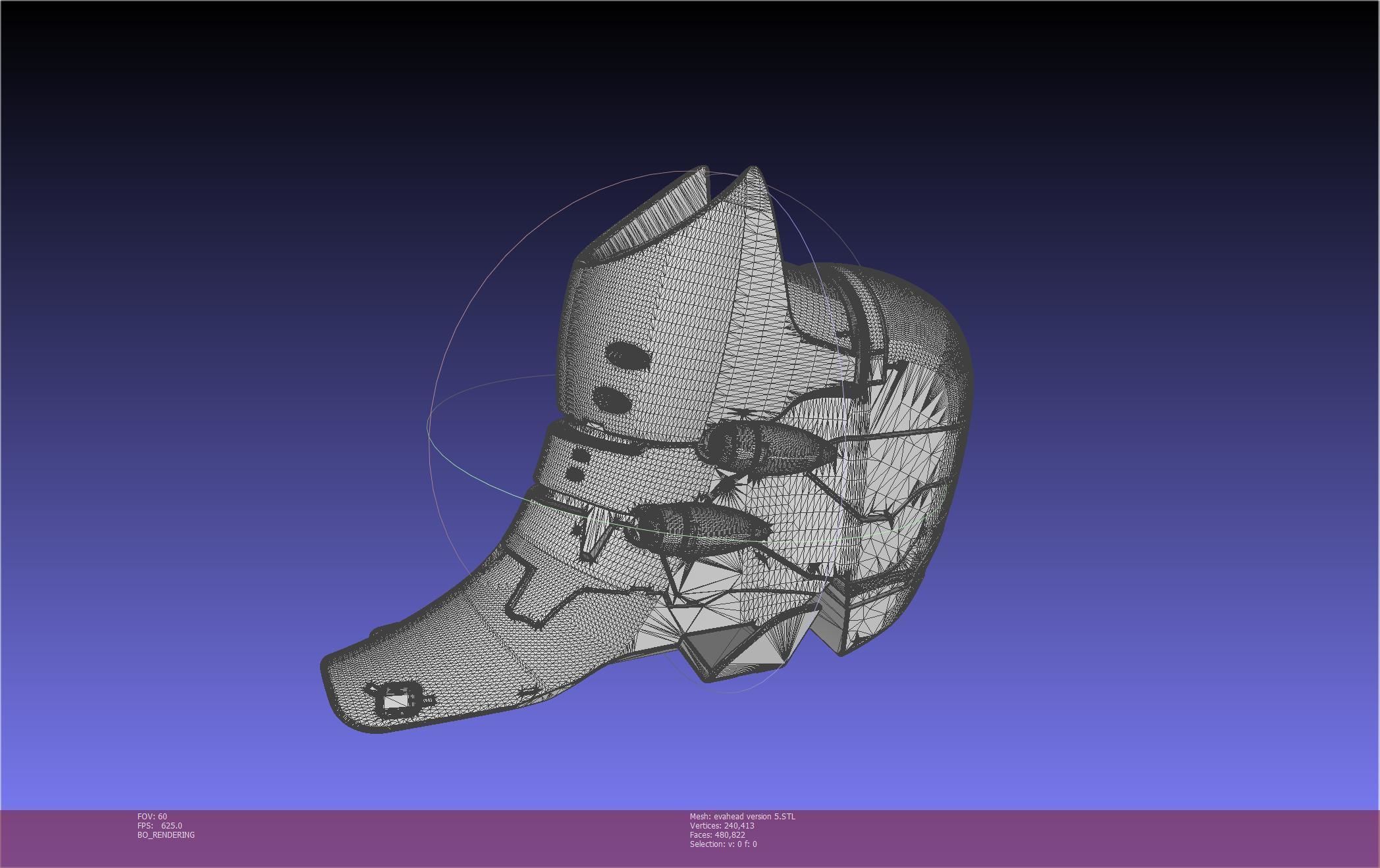 Evangelion Rebuild Unit 02 Head Replica Prinable Assembly 3D print model_63