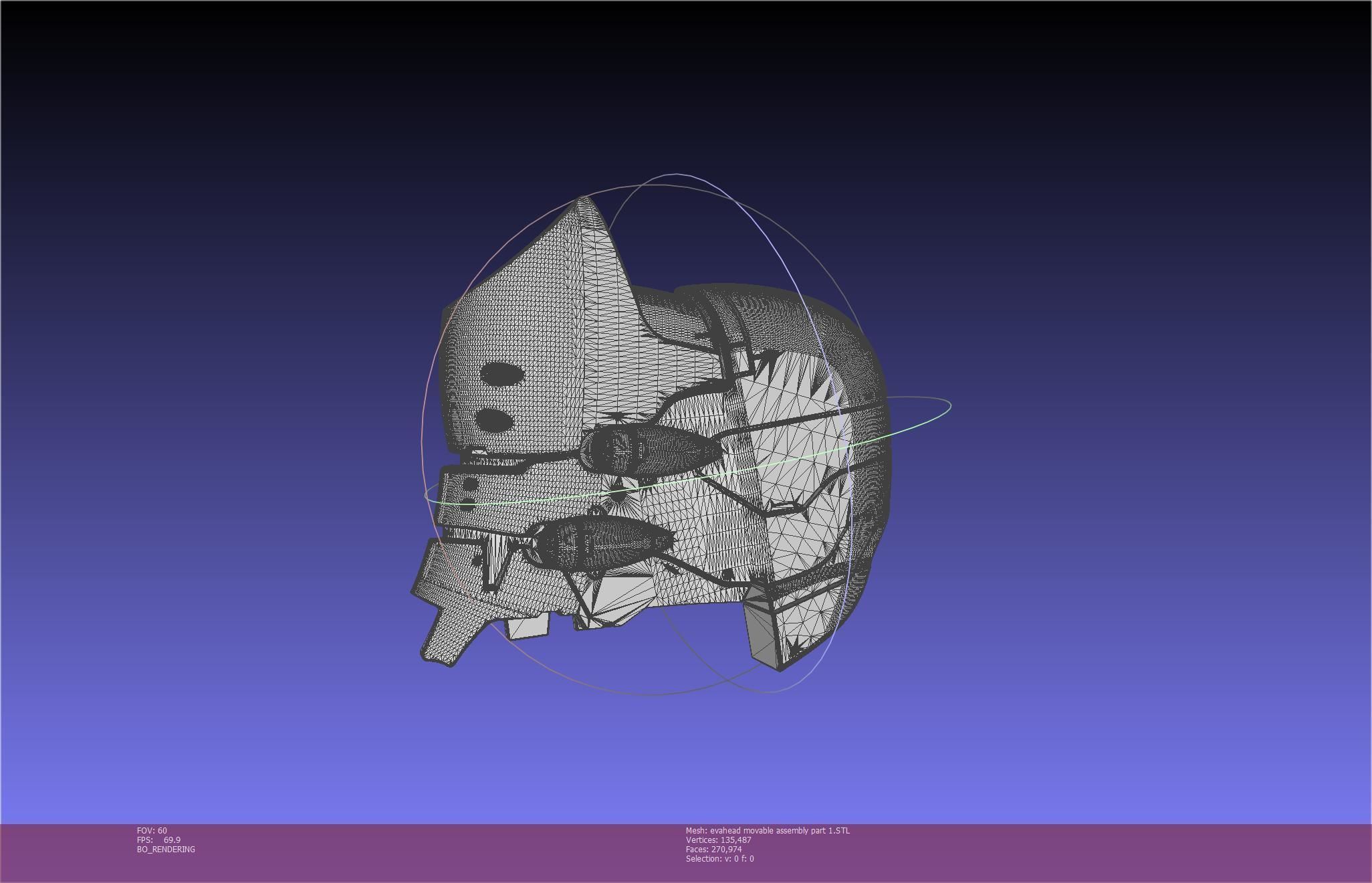 Evangelion Rebuild Unit 02 Head Replica Prinable Assembly 3D print model_91