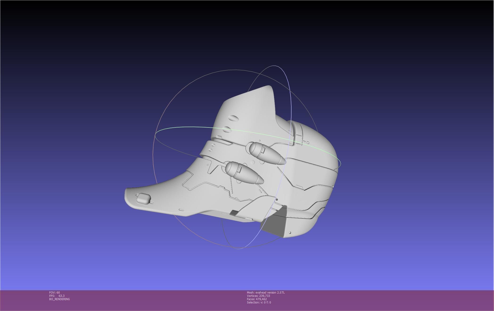 Evangelion Rebuild Unit 02 Head Replica Prinable Assembly 3D print model_141