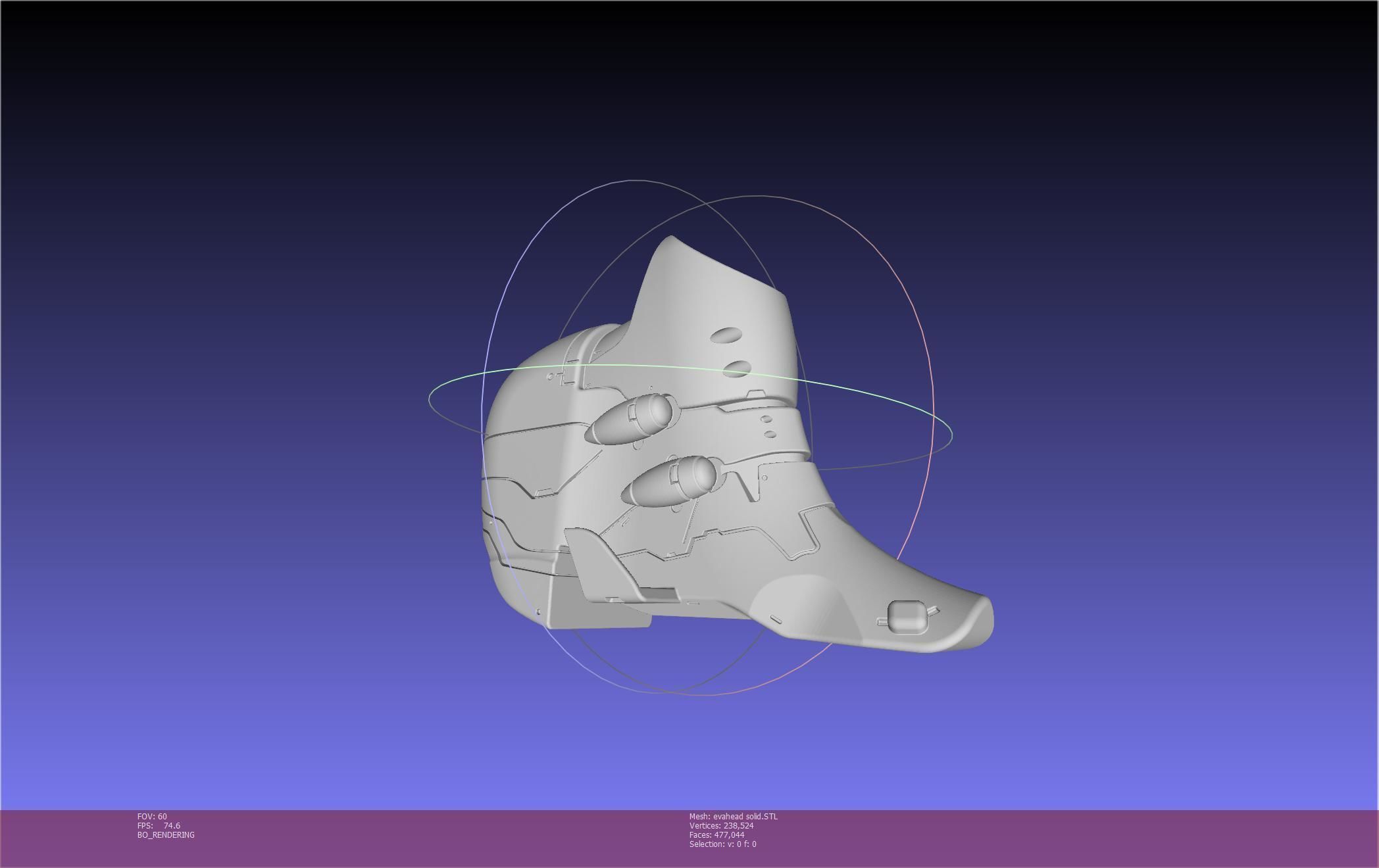 Evangelion Rebuild Unit 02 Head Replica Prinable Assembly 3D print model_136