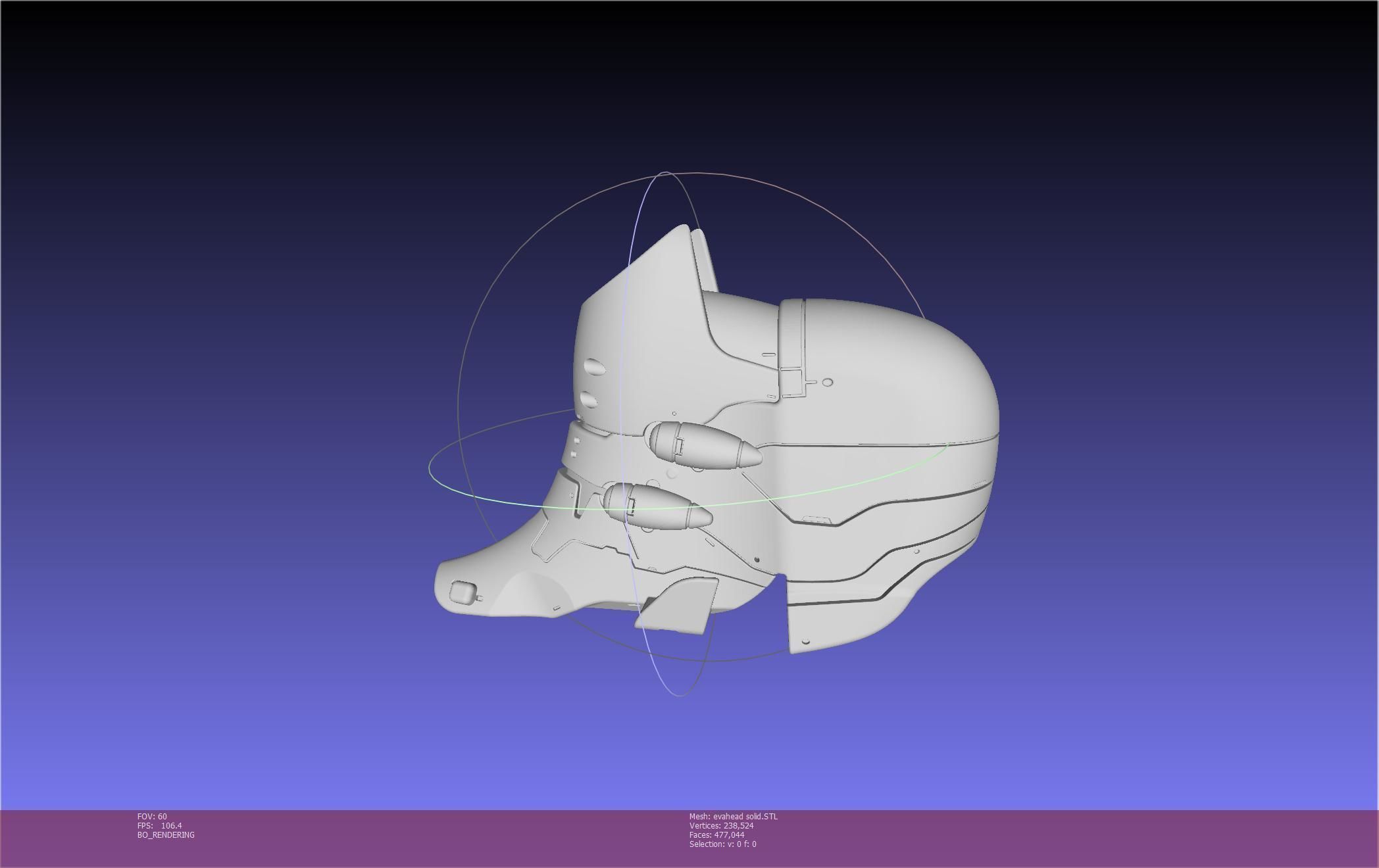 Evangelion Rebuild Unit 02 Head Replica Prinable Assembly 3D print model_134