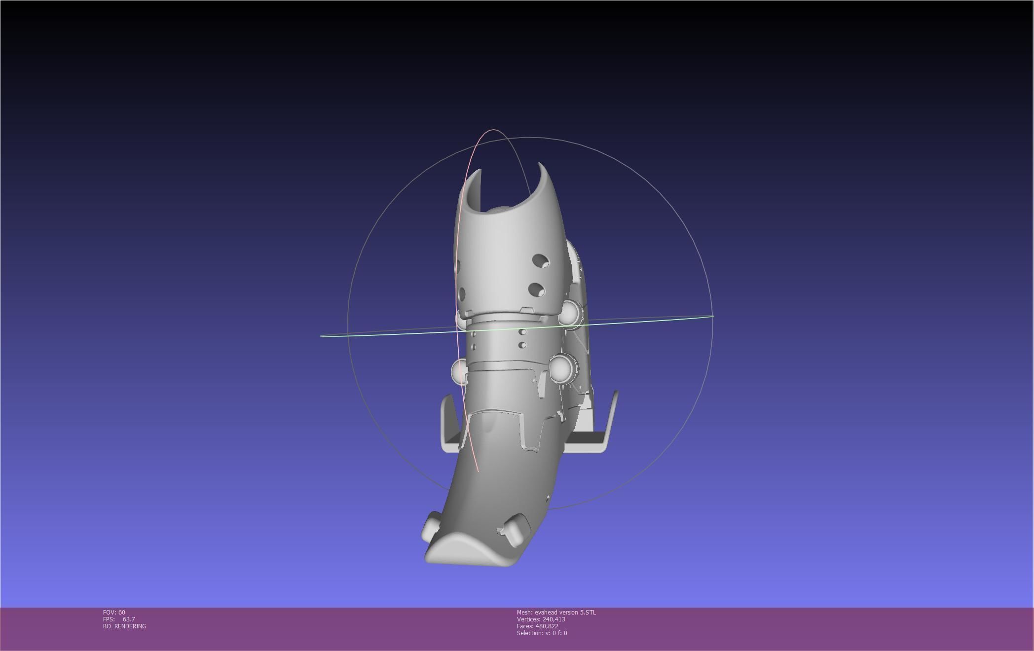 Evangelion Rebuild Unit 02 Head Replica Prinable Assembly 3D print model_25