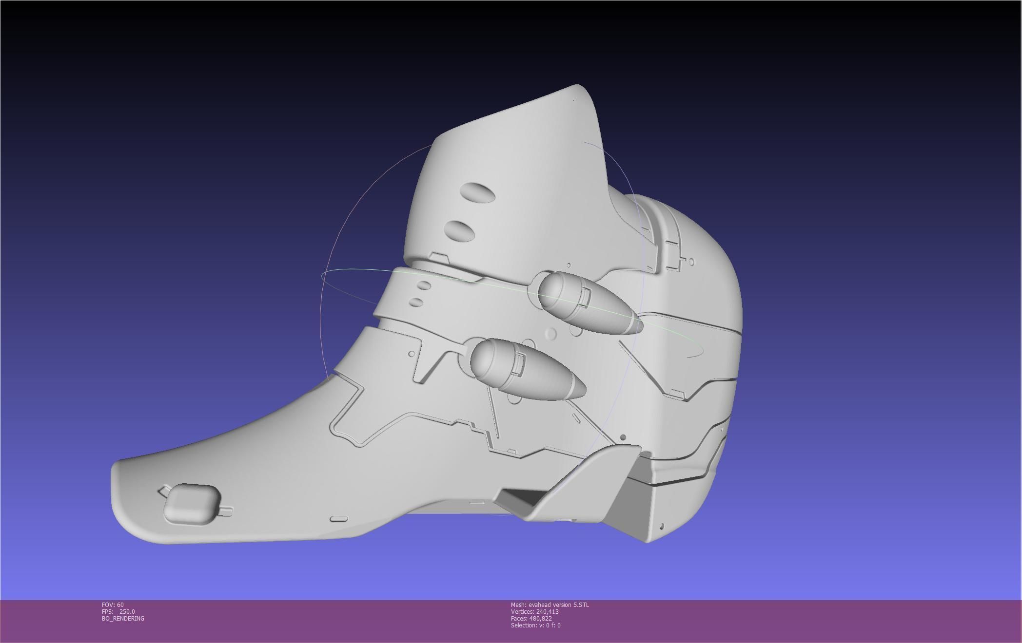 Evangelion Rebuild Unit 02 Head Replica Prinable Assembly 3D print model_72
