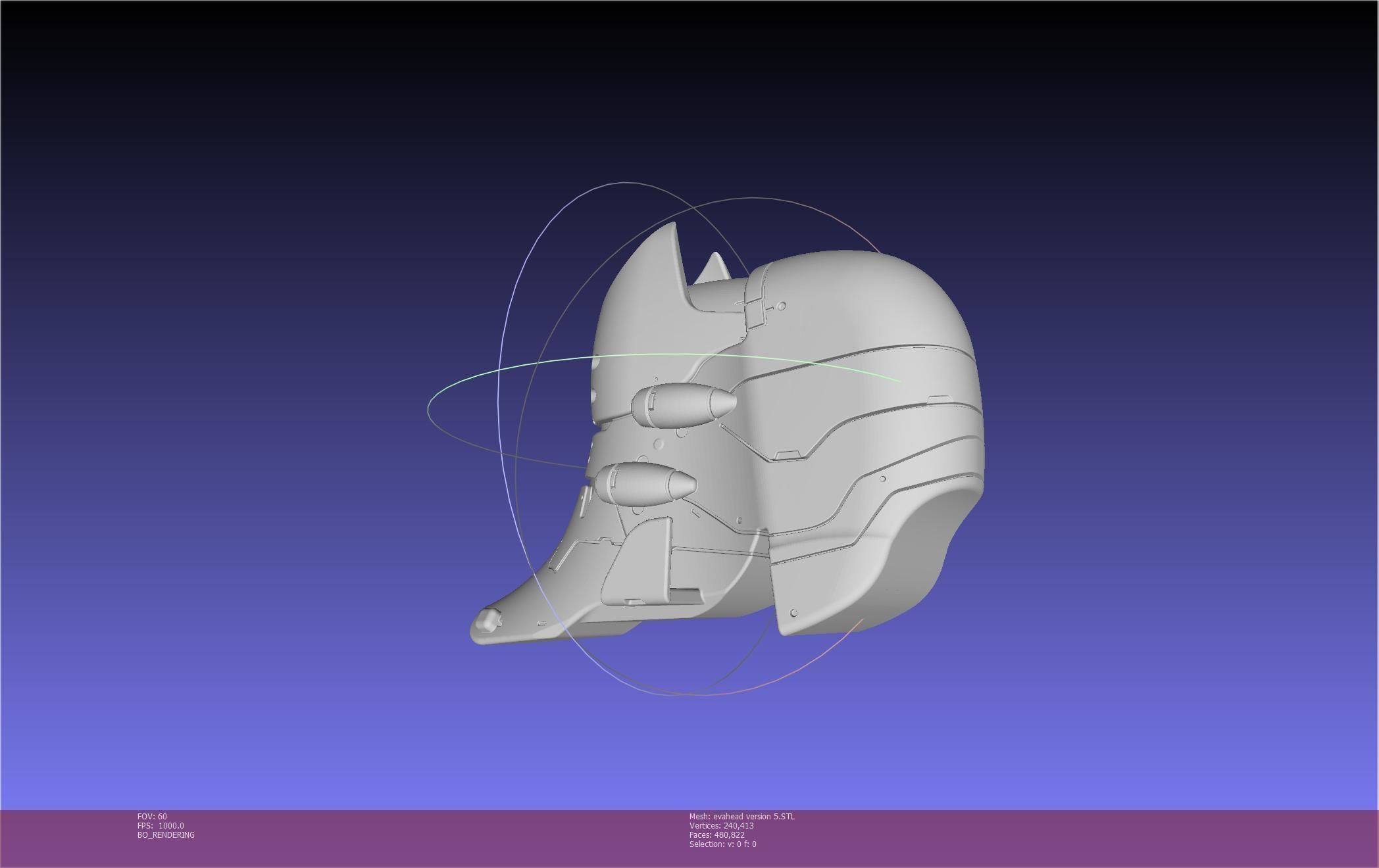 Evangelion Rebuild Unit 02 Head Replica Prinable Assembly 3D print model_42