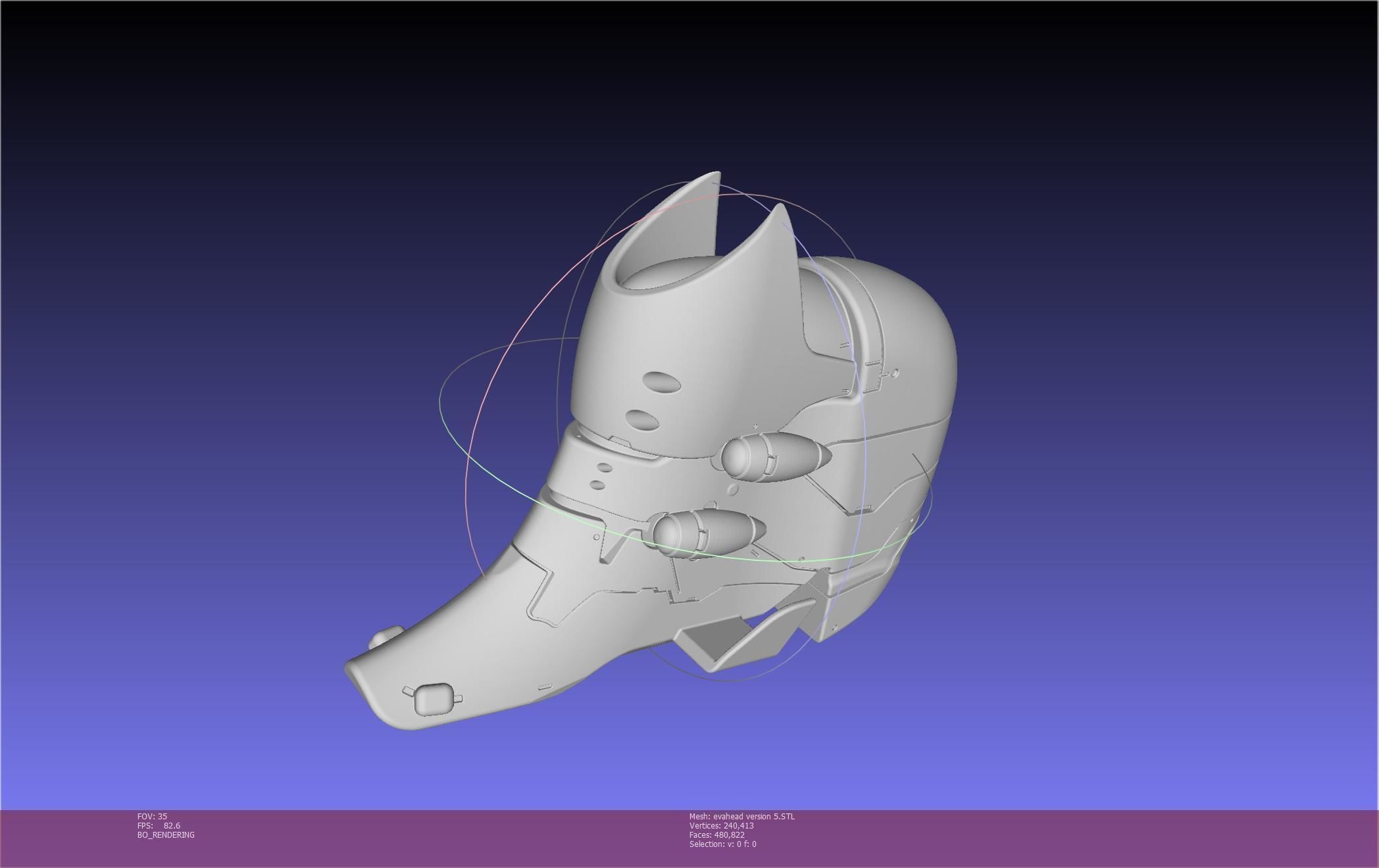 Evangelion Rebuild Unit 02 Head Replica Prinable Assembly 3D print model_17