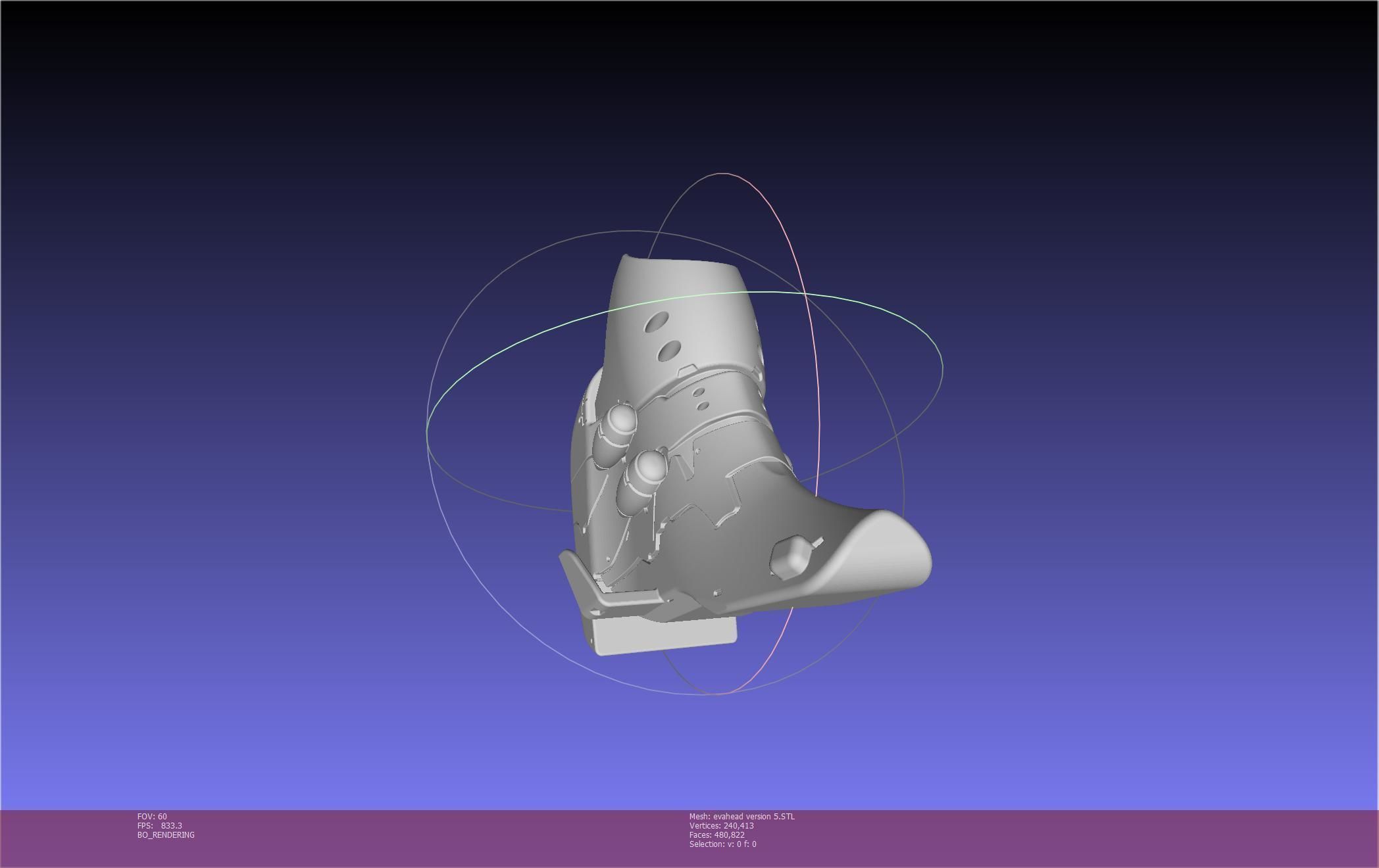 Evangelion Rebuild Unit 02 Head Replica Prinable Assembly 3D print model_37