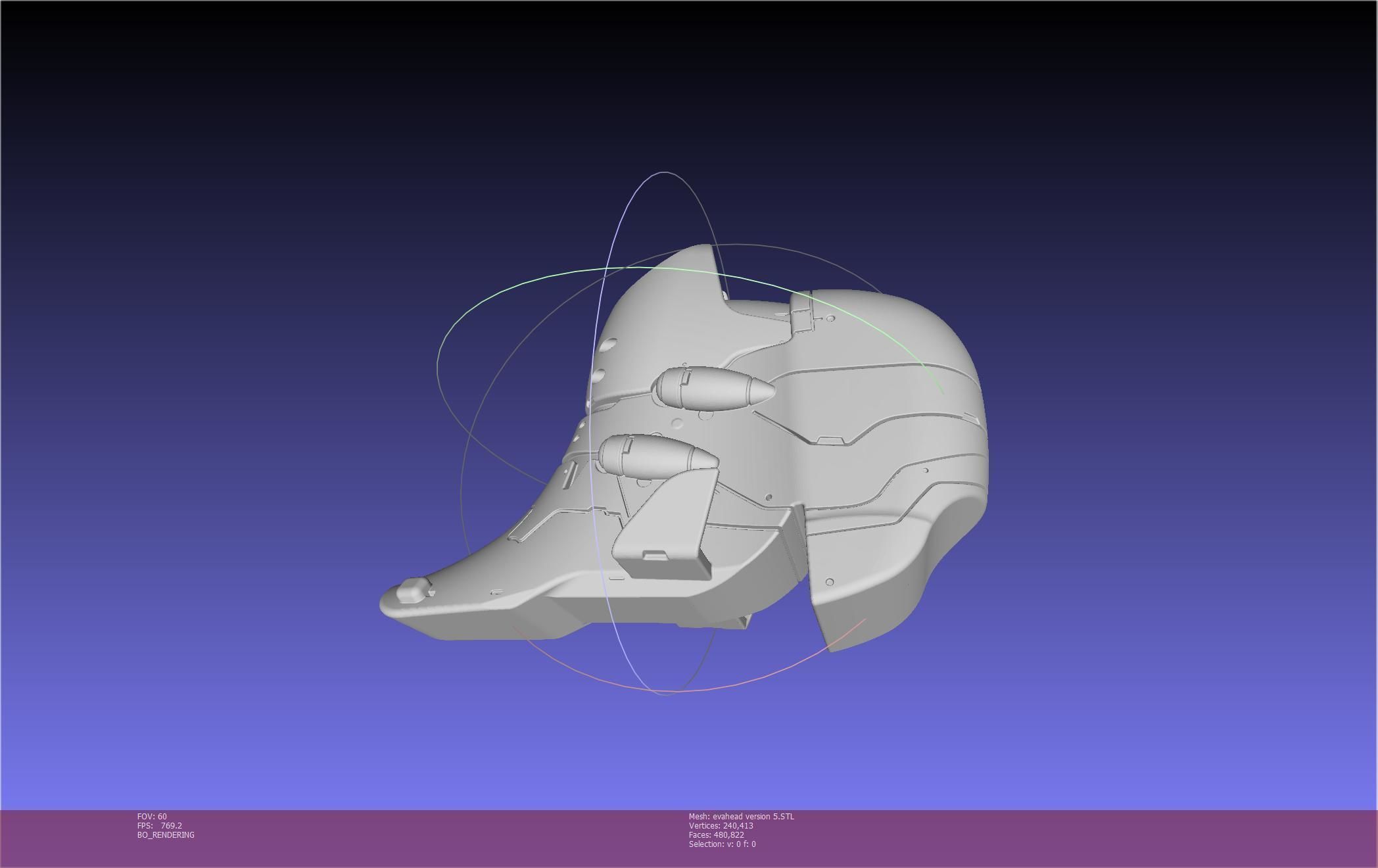 Evangelion Rebuild Unit 02 Head Replica Prinable Assembly 3D print model_51