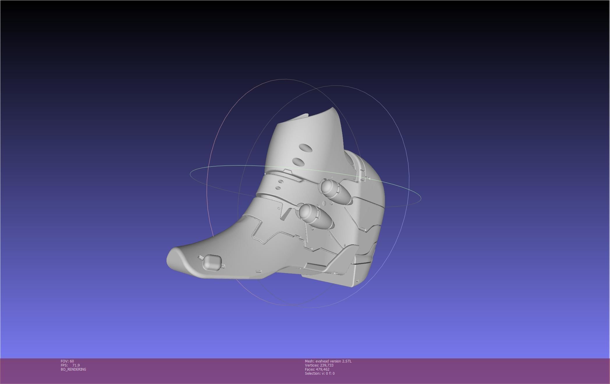 Evangelion Rebuild Unit 02 Head Replica Prinable Assembly 3D print model_142