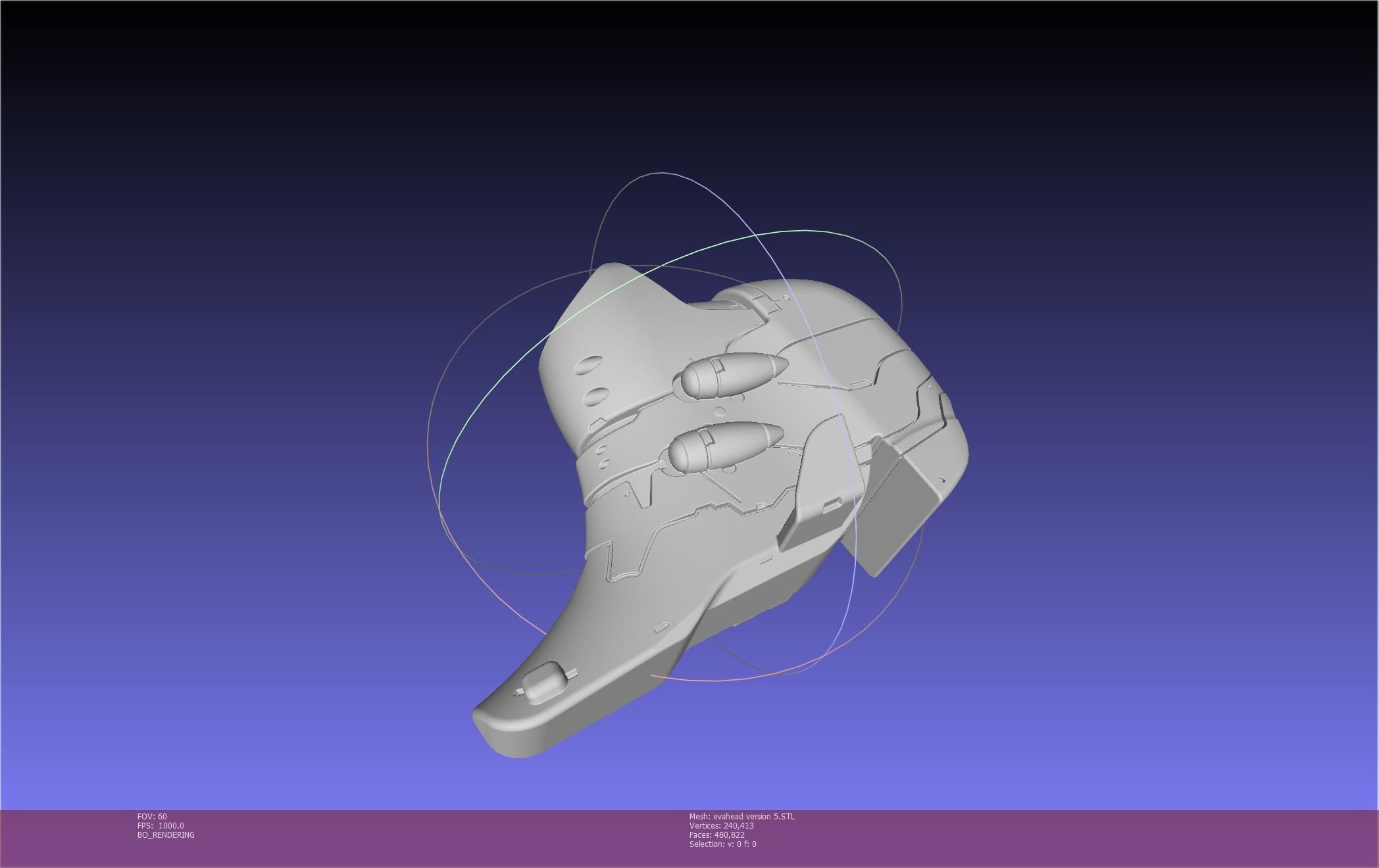 Evangelion Rebuild Unit 02 Head Replica Prinable Assembly 3D print model_53