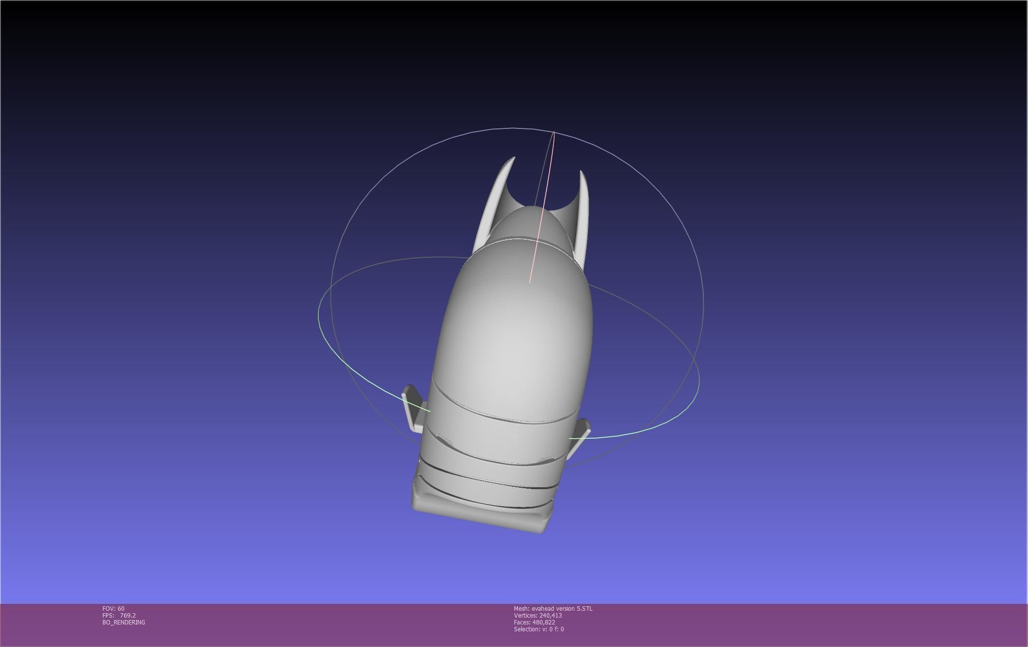 Evangelion Rebuild Unit 02 Head Replica Prinable Assembly 3D print model_45