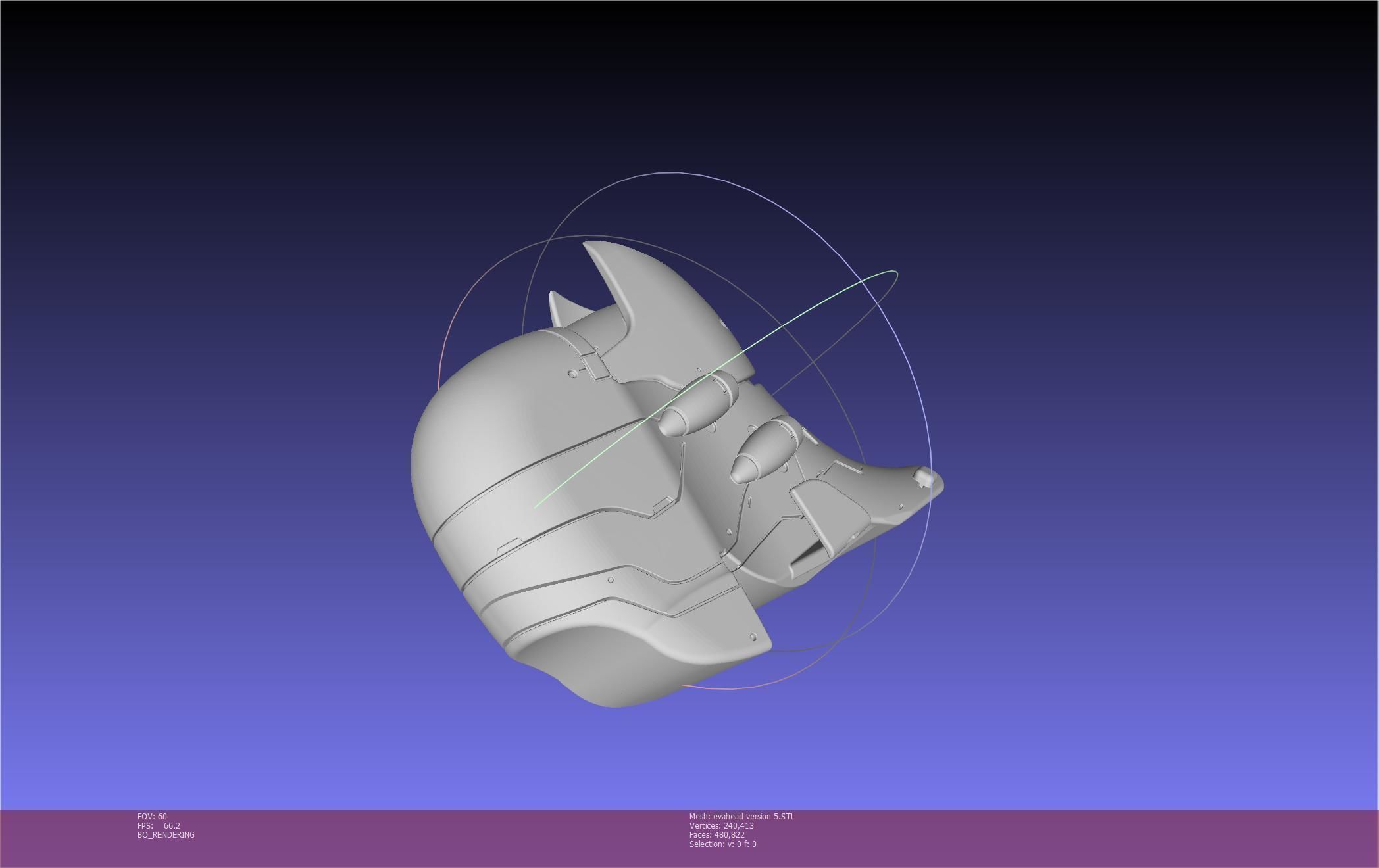 Evangelion Rebuild Unit 02 Head Replica Prinable Assembly 3D print model_29