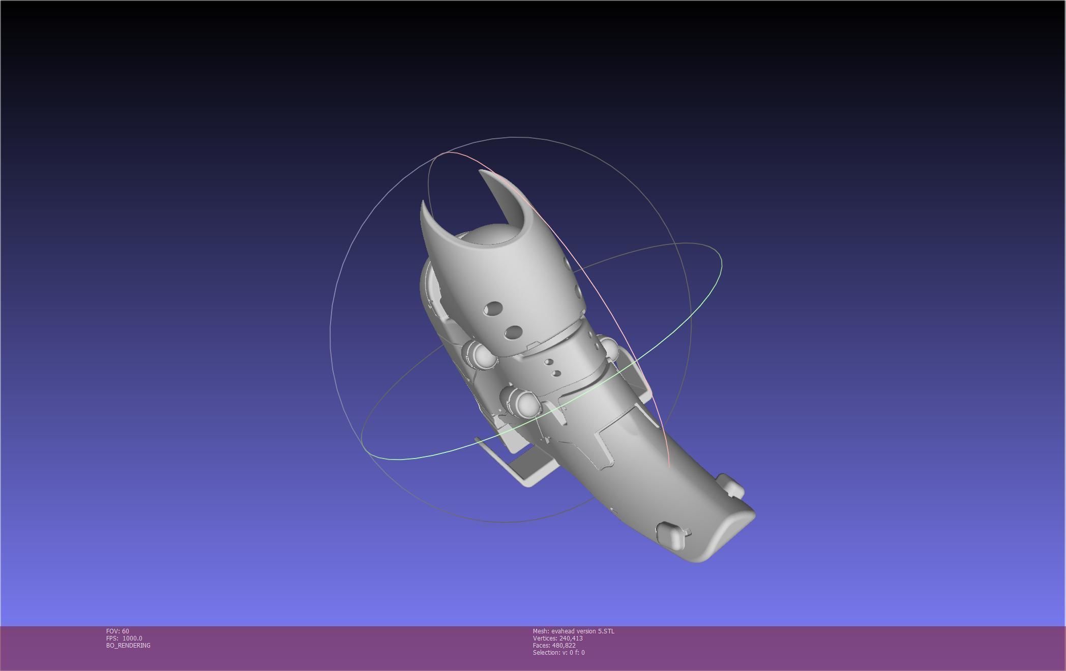 Evangelion Rebuild Unit 02 Head Replica Prinable Assembly 3D print model_57