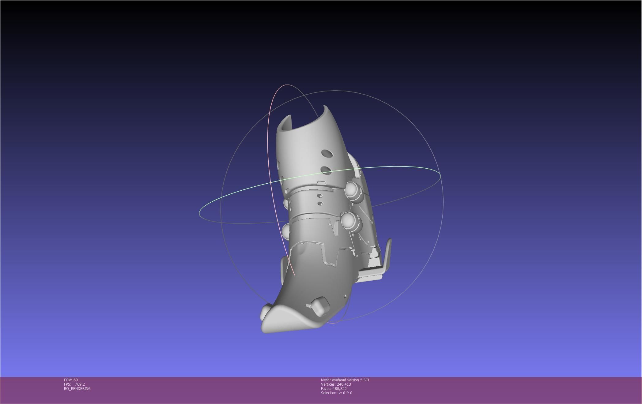 Evangelion Rebuild Unit 02 Head Replica Prinable Assembly 3D print model_49