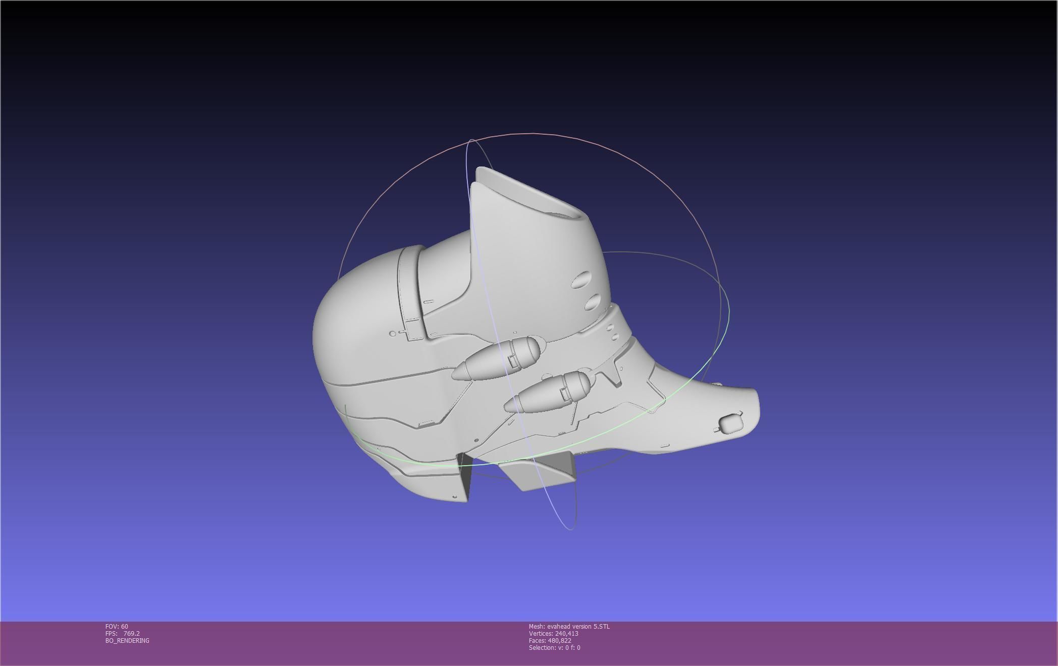Evangelion Rebuild Unit 02 Head Replica Prinable Assembly 3D print model_41