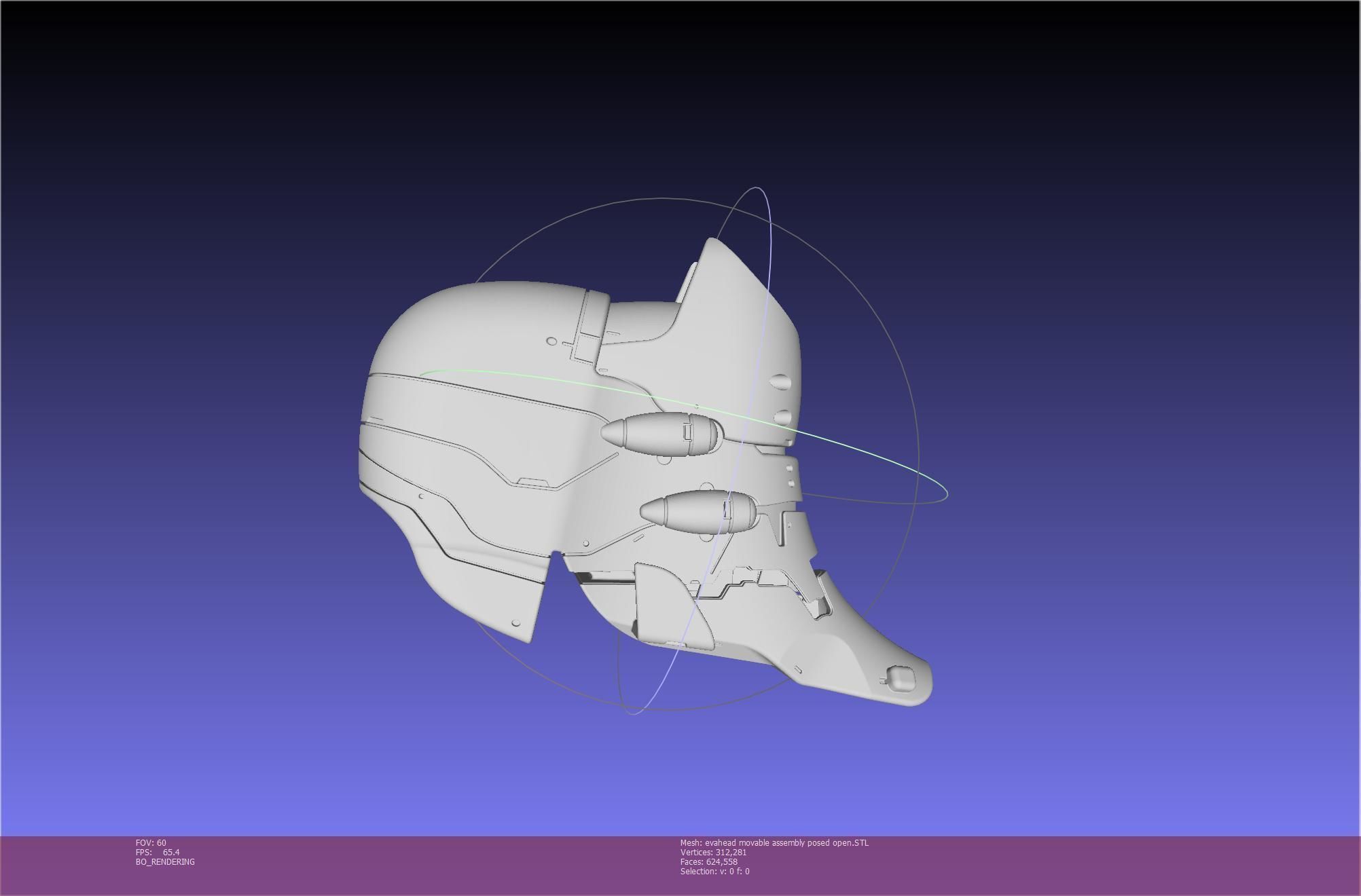 Evangelion Rebuild Unit 02 Head Replica Prinable Assembly 3D print model_124