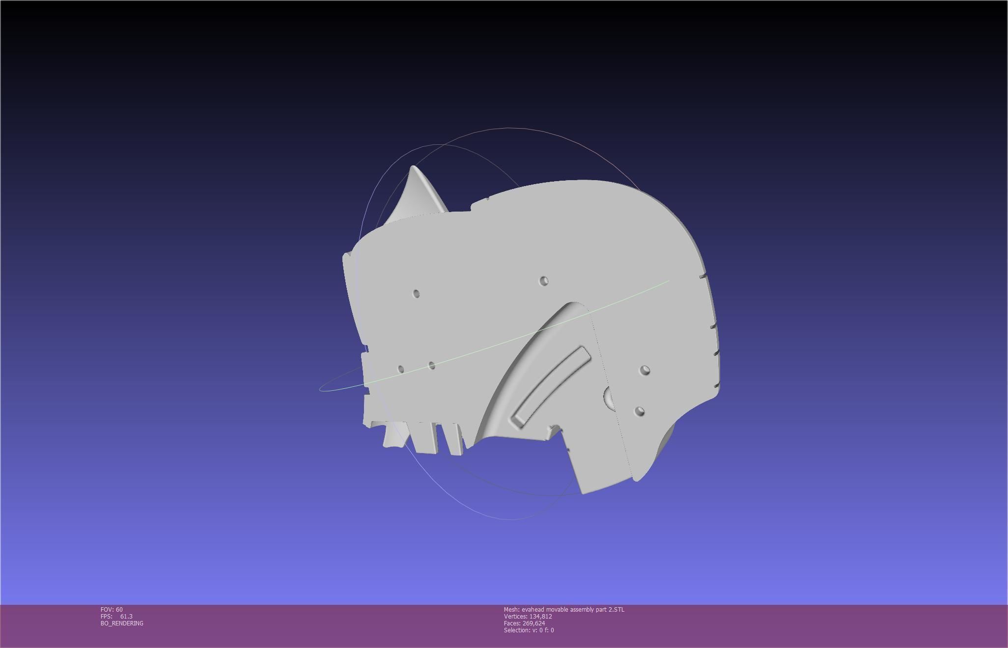 Evangelion Rebuild Unit 02 Head Replica Prinable Assembly 3D print model_98