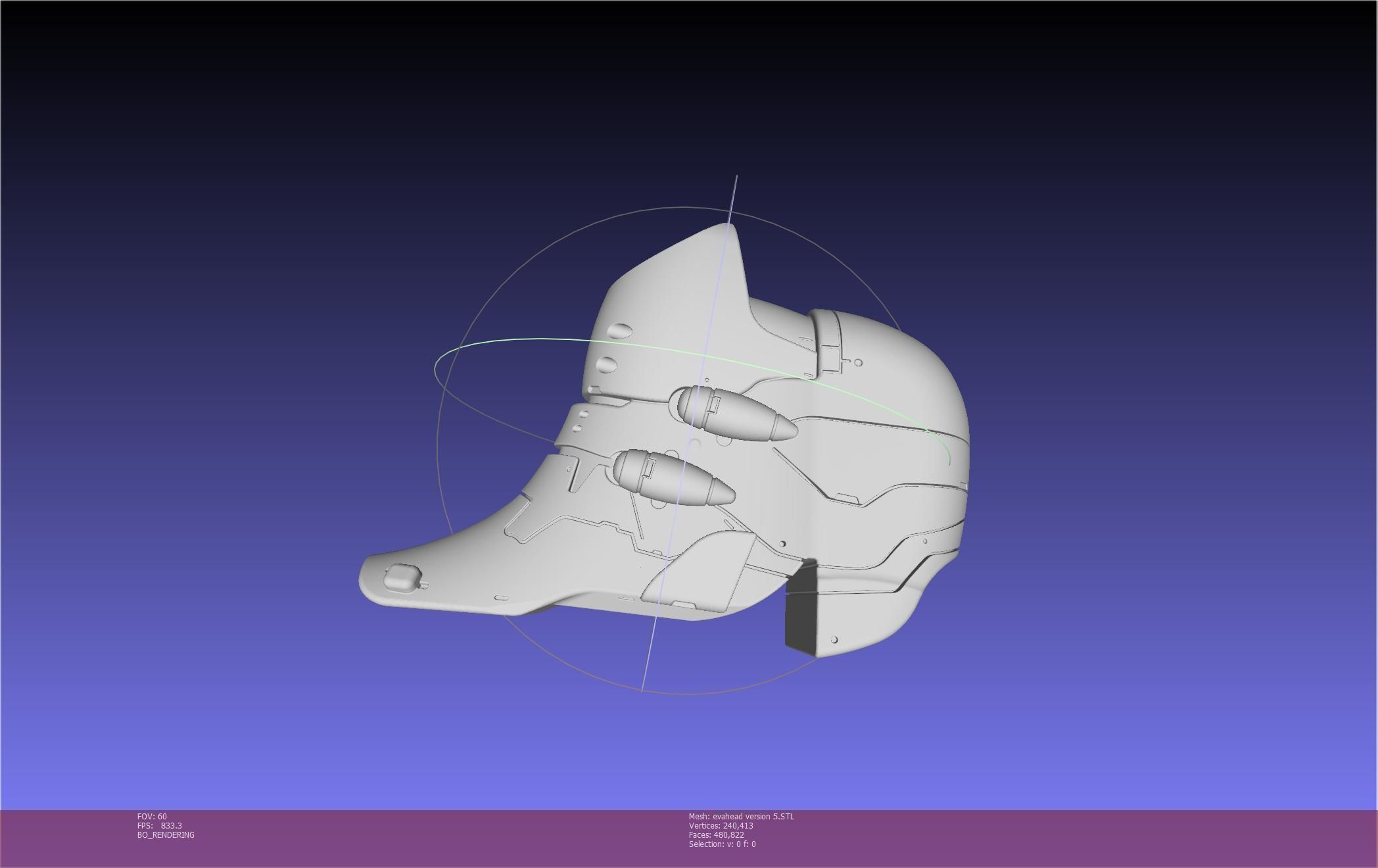 Evangelion Rebuild Unit 02 Head Replica Prinable Assembly 3D print model_50