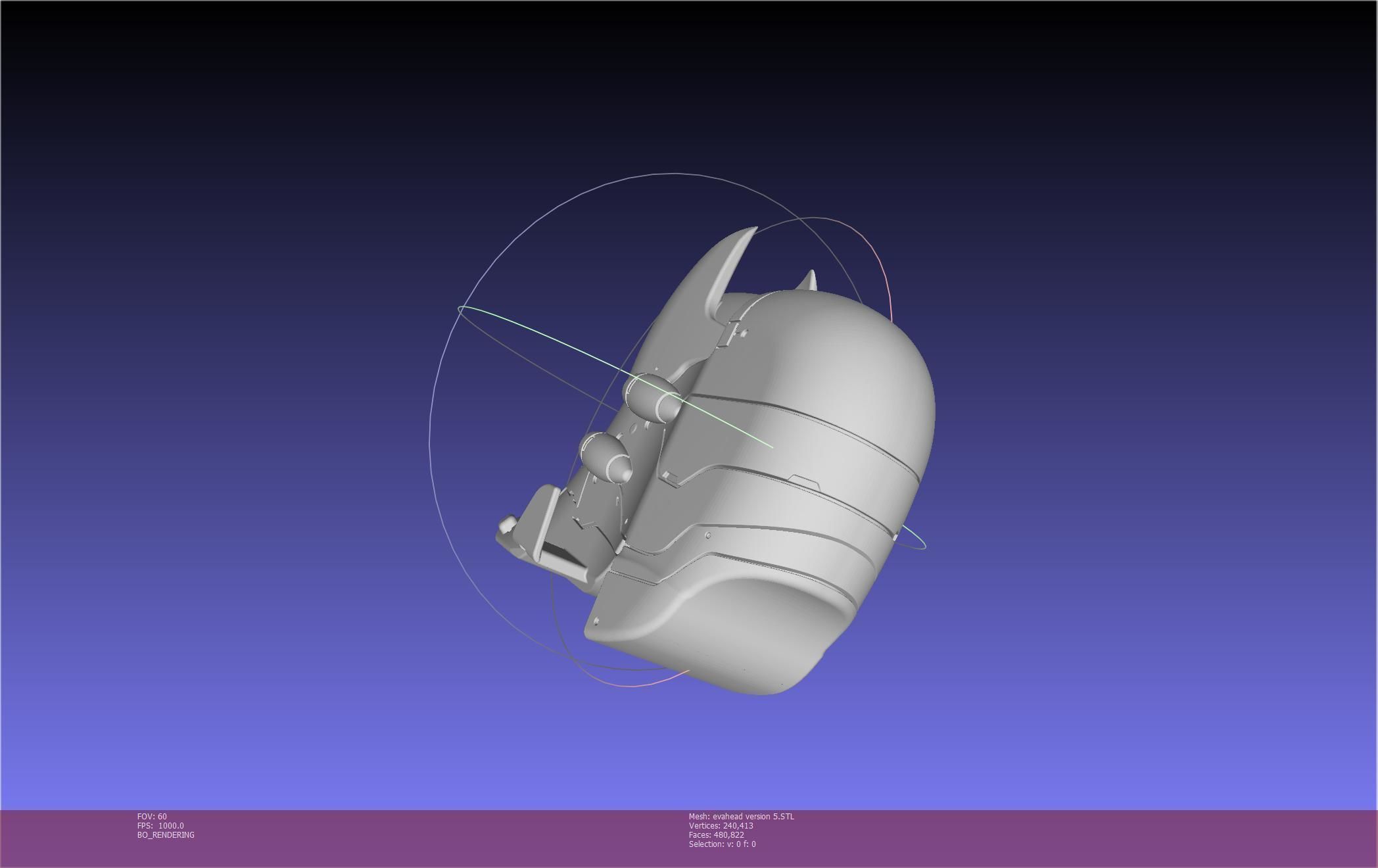 Evangelion Rebuild Unit 02 Head Replica Prinable Assembly 3D print model_55