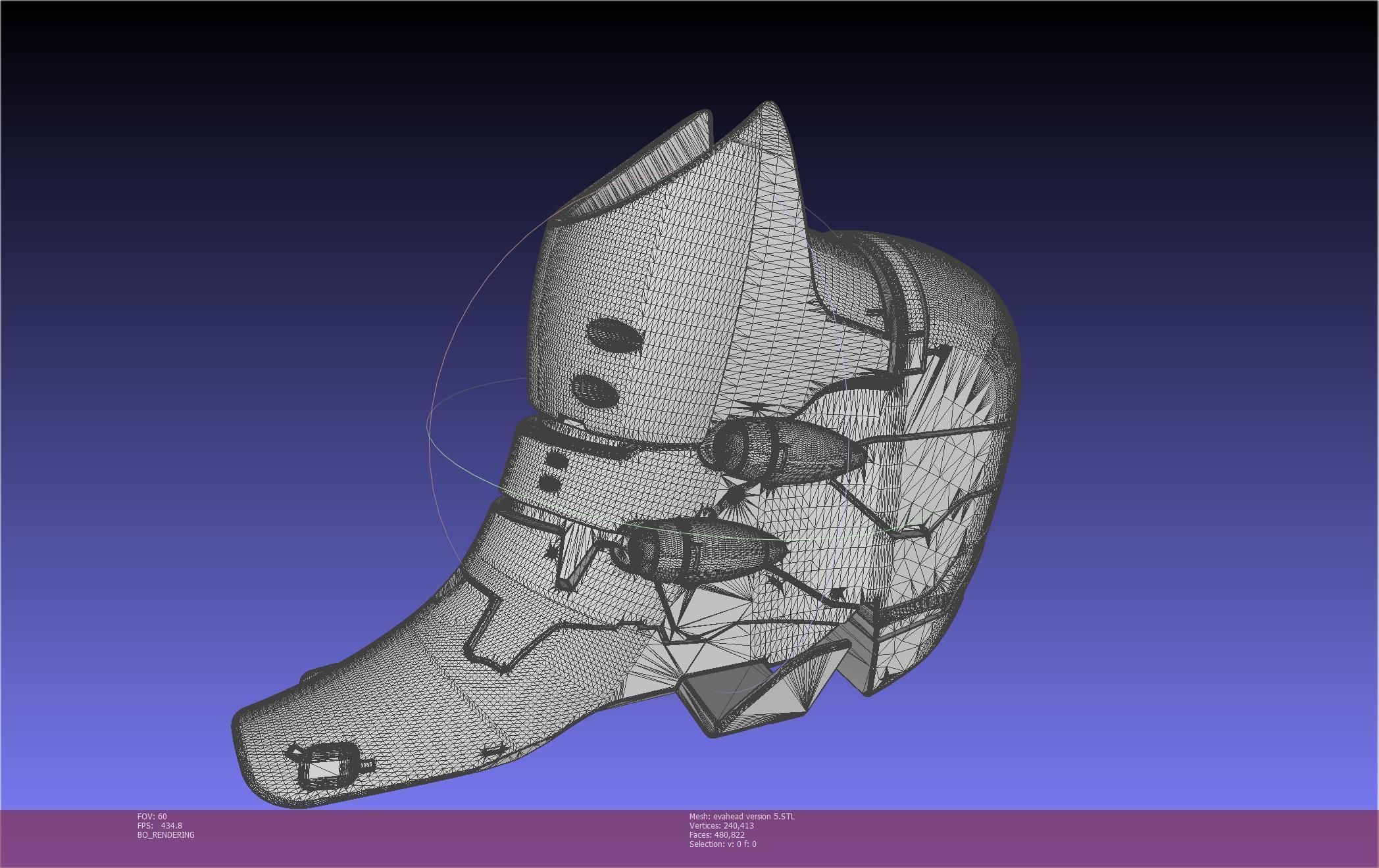Evangelion Rebuild Unit 02 Head Replica Prinable Assembly 3D print model_64