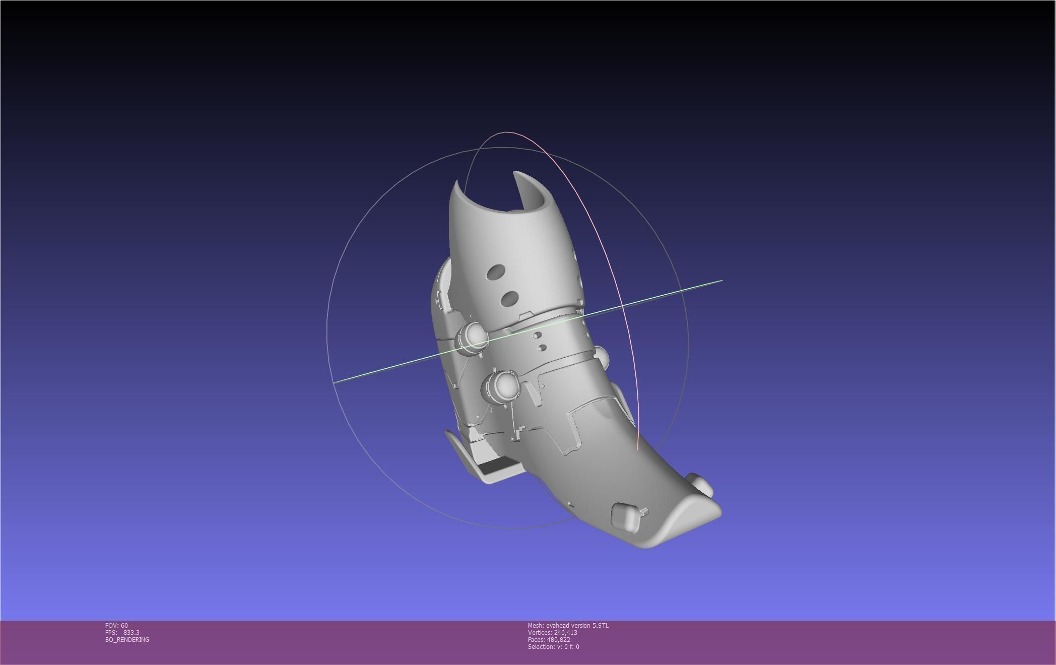 Evangelion Rebuild Unit 02 Head Replica Prinable Assembly 3D print model_48