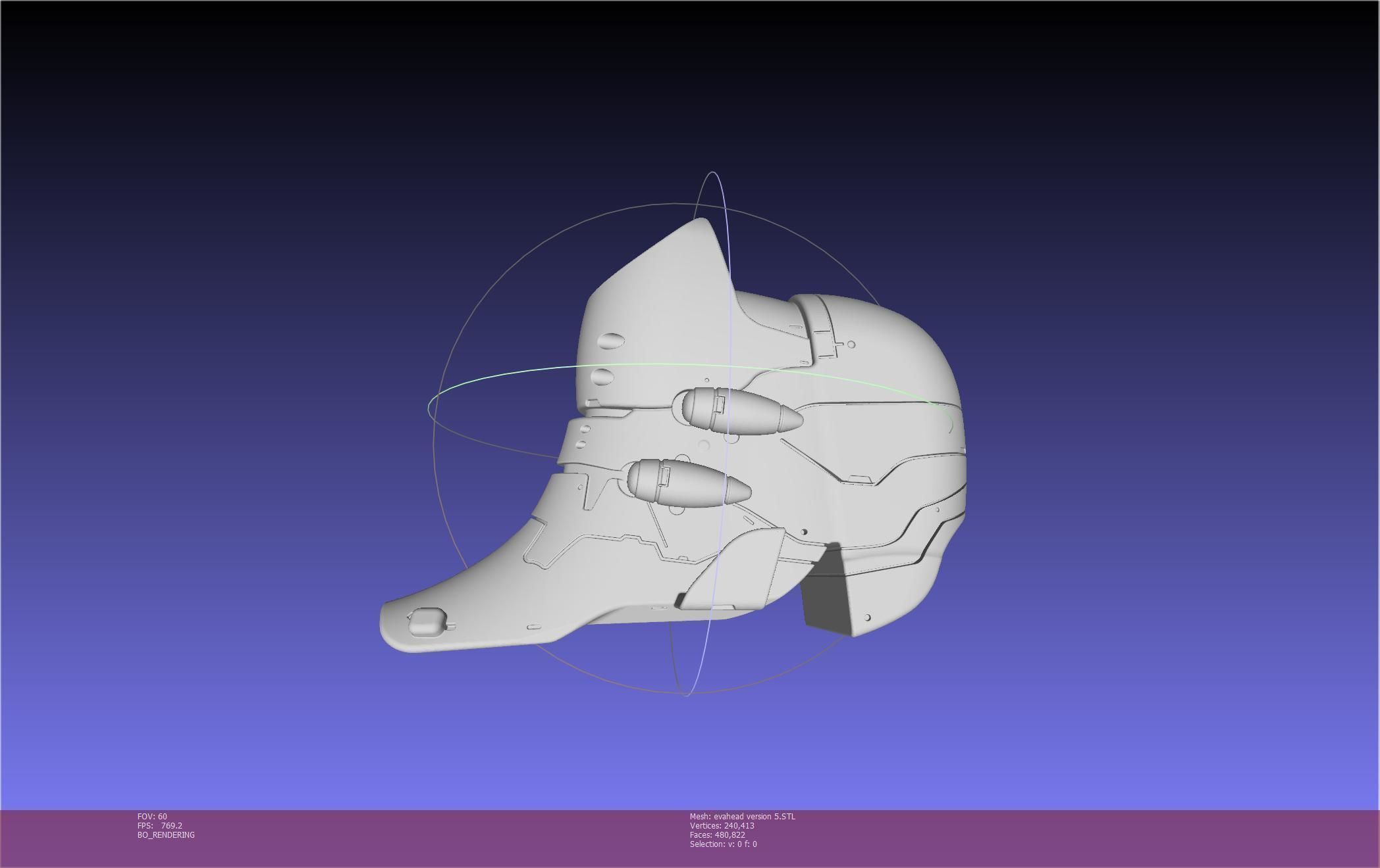 Evangelion Rebuild Unit 02 Head Replica Prinable Assembly 3D print model_58