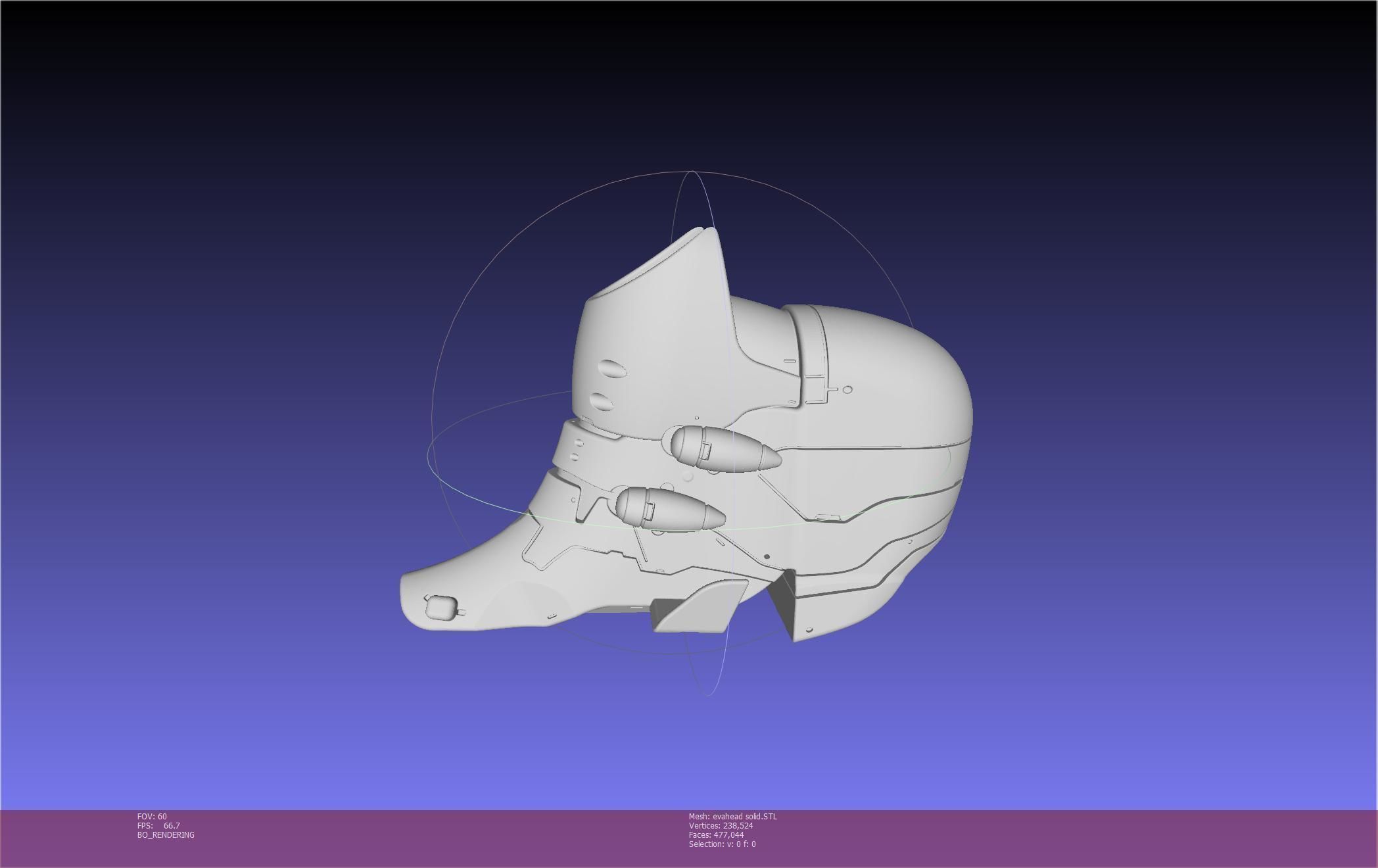 Evangelion Rebuild Unit 02 Head Replica Prinable Assembly 3D print model_133