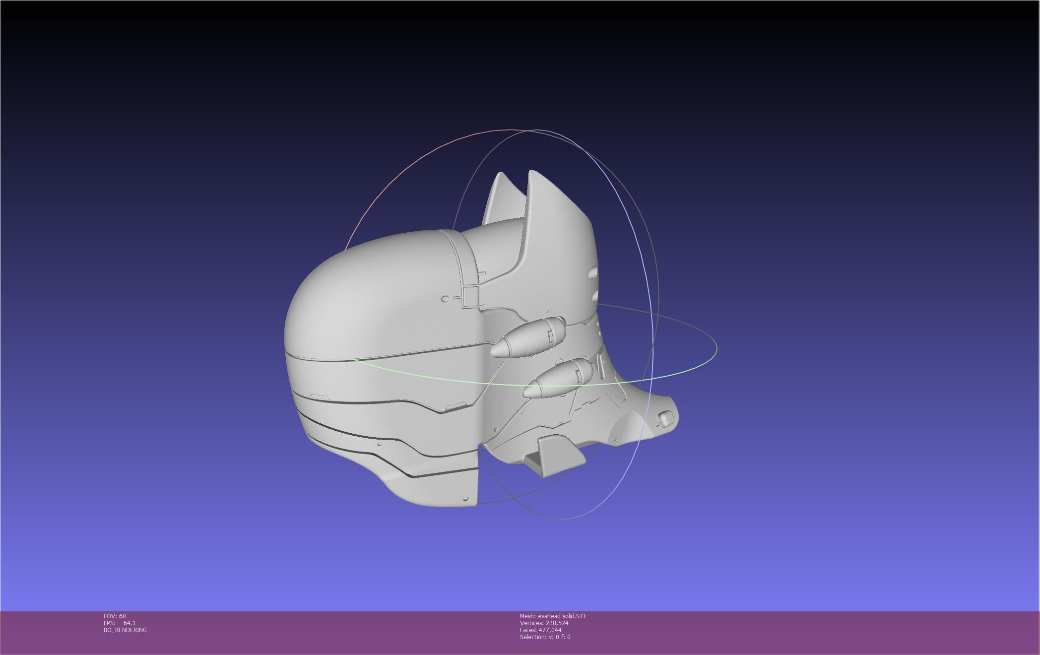 Evangelion Rebuild Unit 02 Head Replica Prinable Assembly 3D print model_135