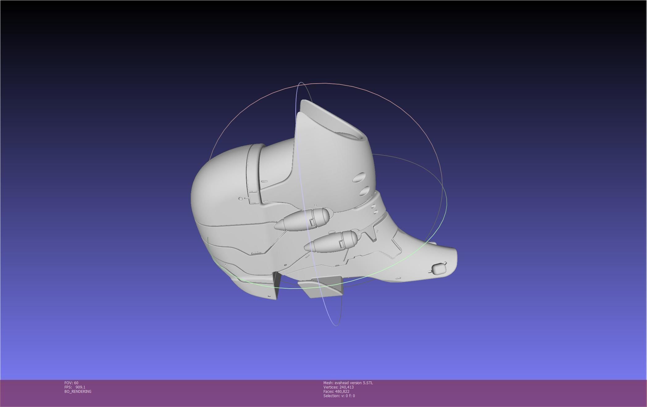 Evangelion Rebuild Unit 02 Head Replica Prinable Assembly 3D print model_59