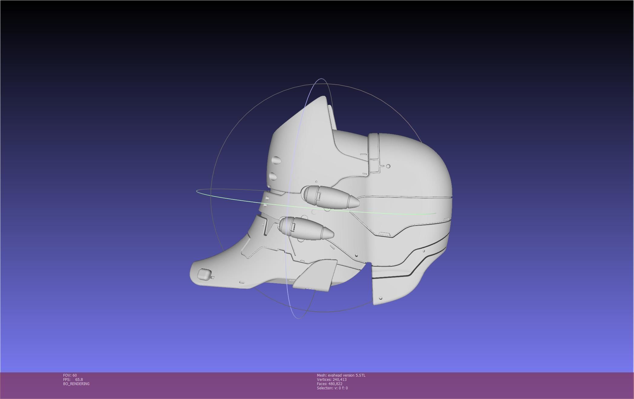 Evangelion Rebuild Unit 02 Head Replica Prinable Assembly 3D print model_21