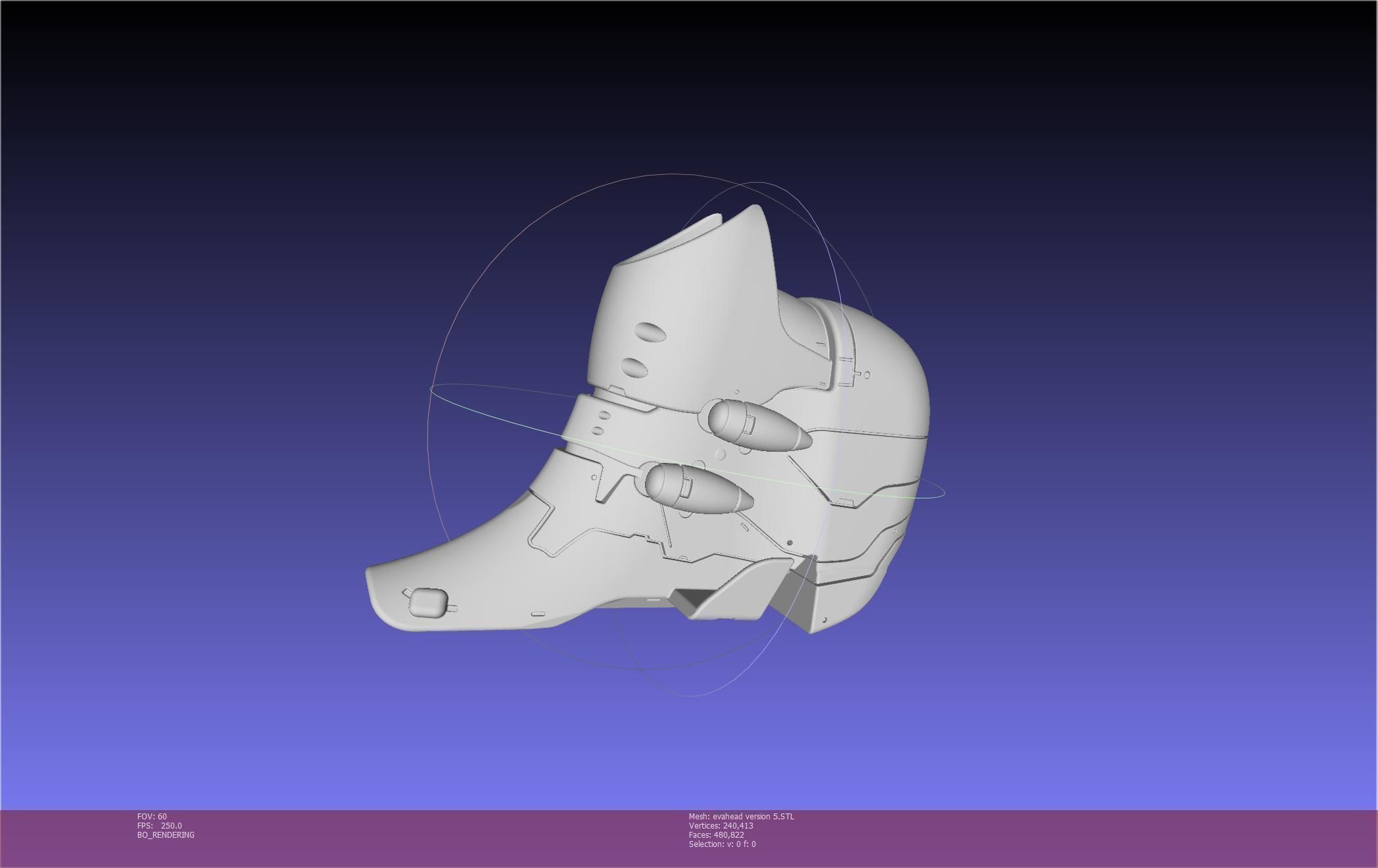 Evangelion Rebuild Unit 02 Head Replica Prinable Assembly 3D print model_76