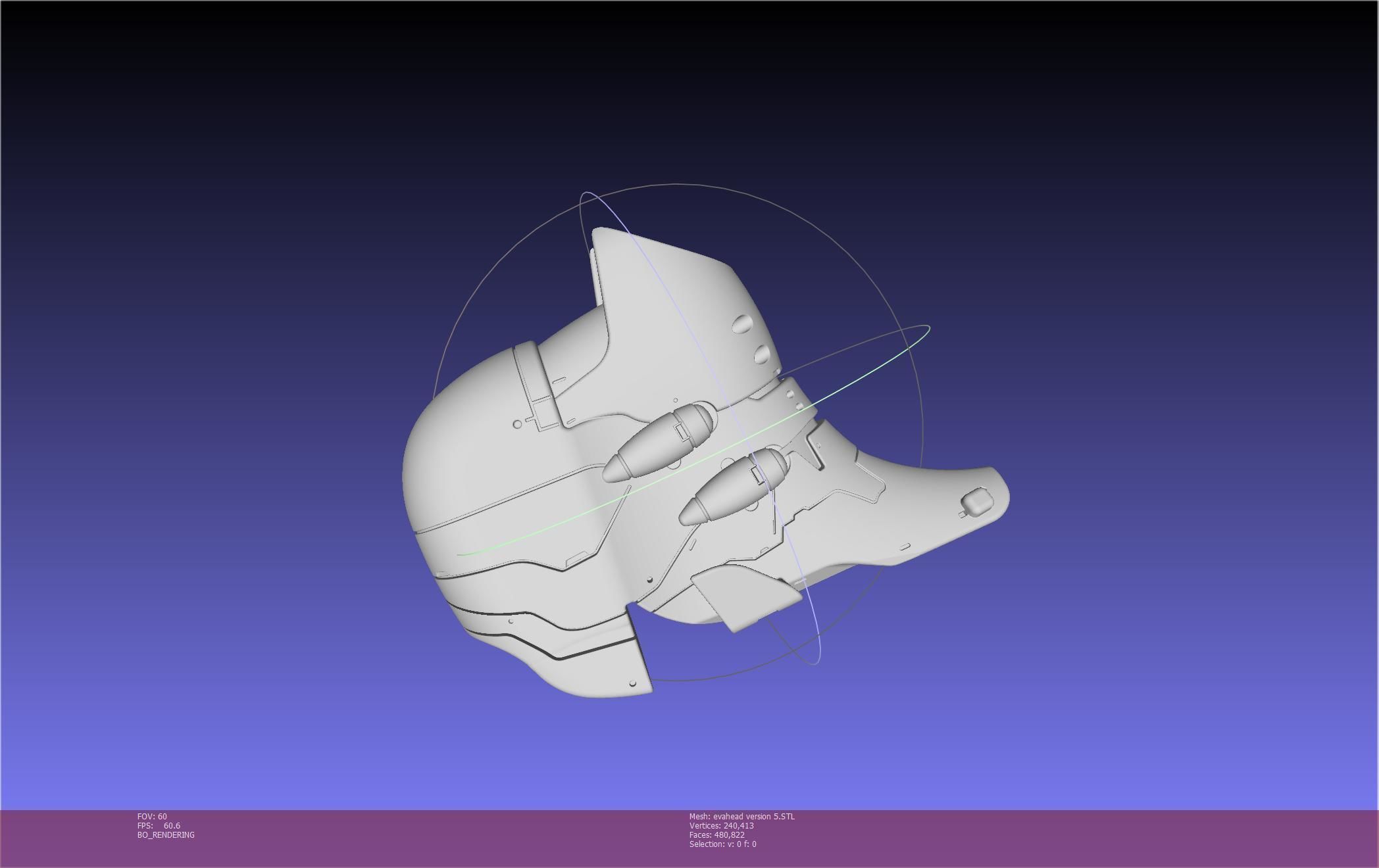 Evangelion Rebuild Unit 02 Head Replica Prinable Assembly 3D print model_28