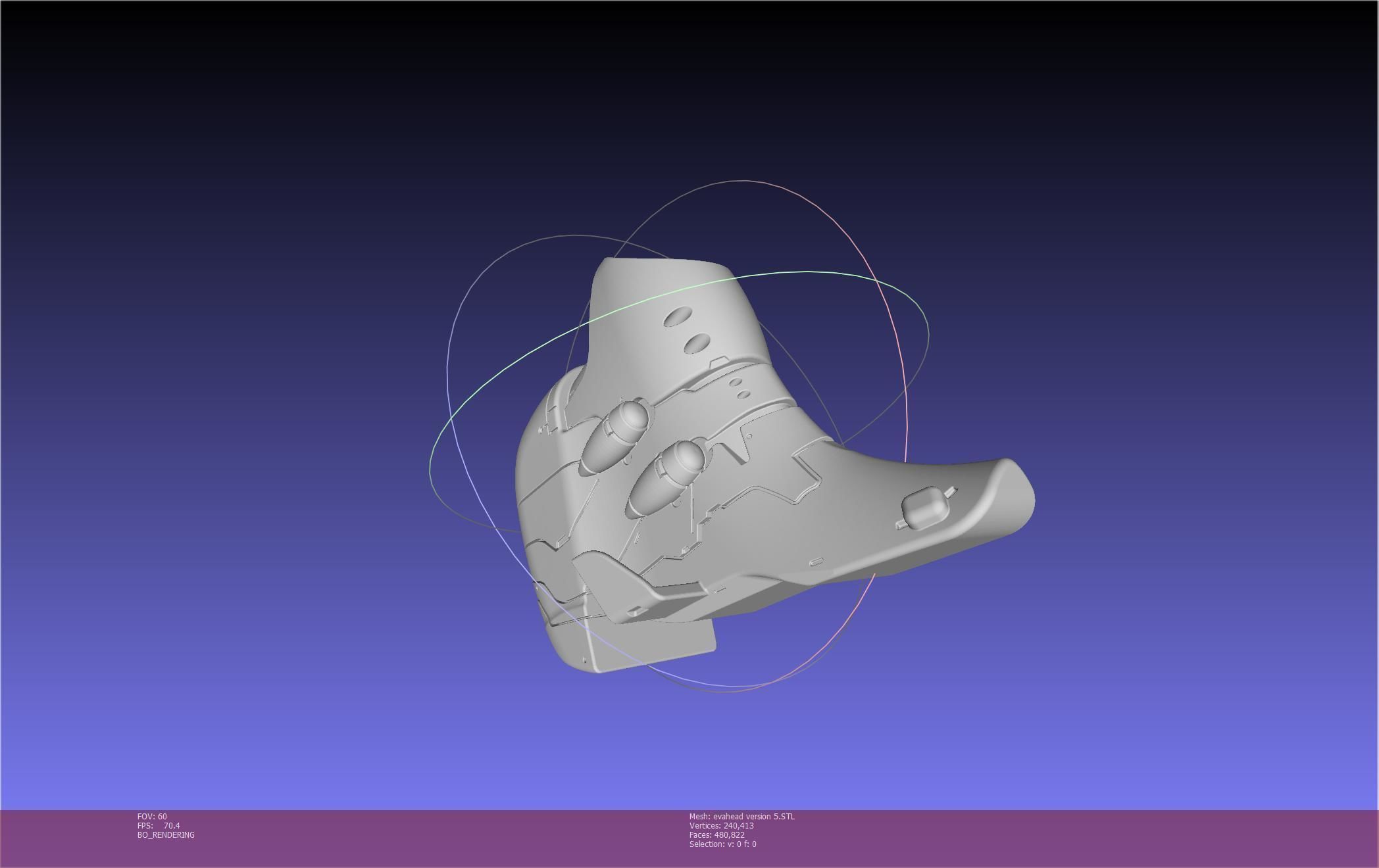 Evangelion Rebuild Unit 02 Head Replica Prinable Assembly 3D print model_27