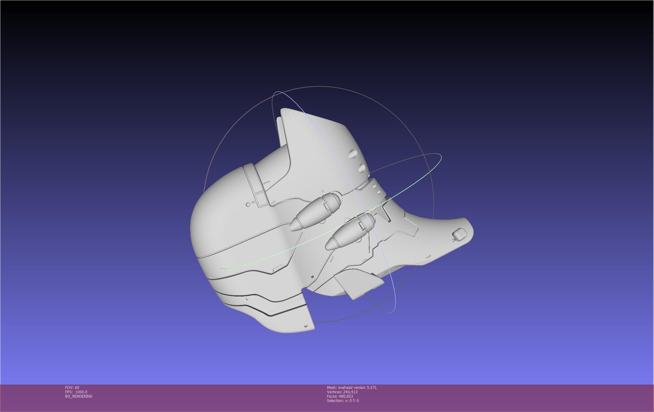 Evangelion Rebuild Unit 02 Head Replica Prinable Assembly 3D print model_40