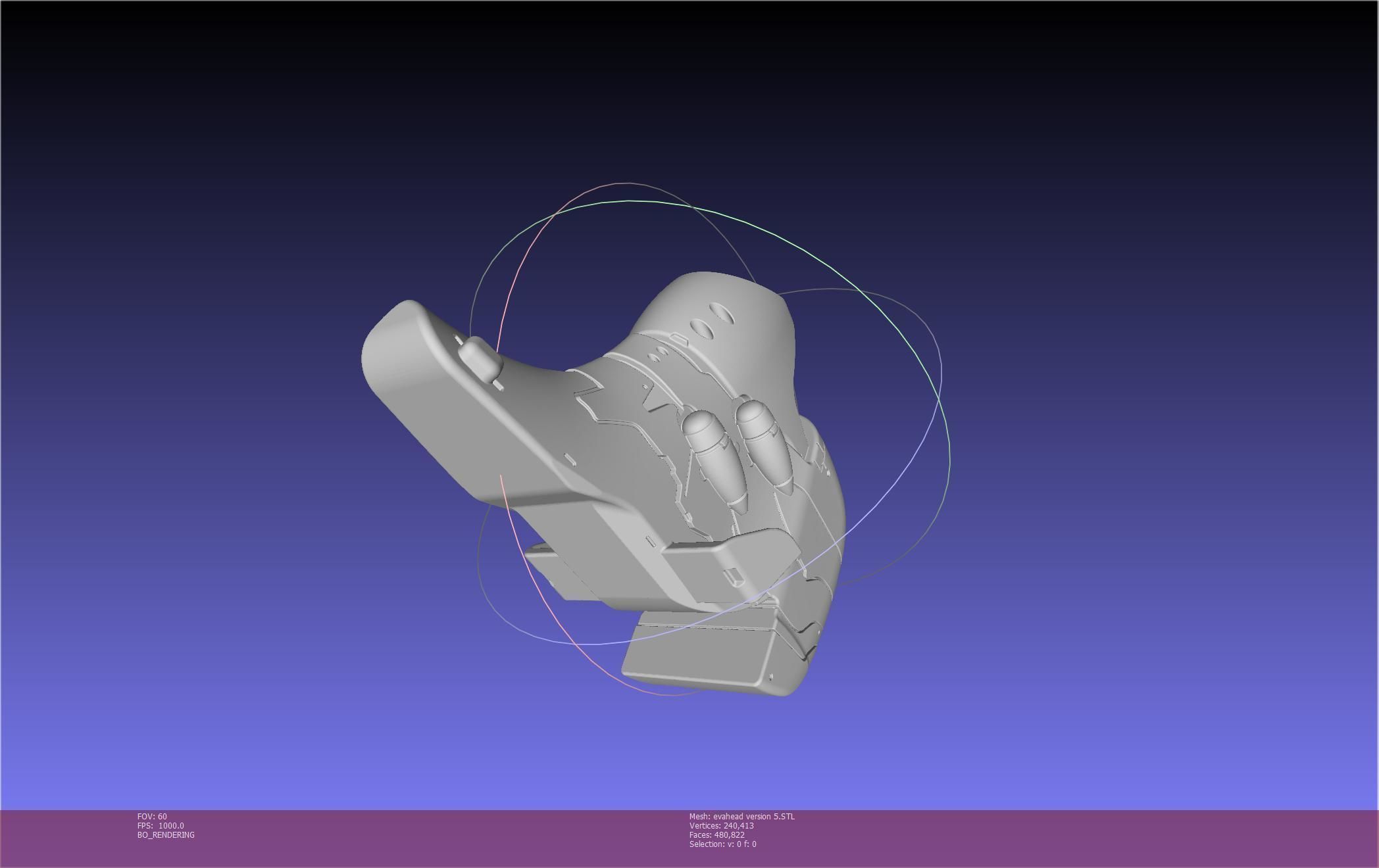 Evangelion Rebuild Unit 02 Head Replica Prinable Assembly 3D print model_46