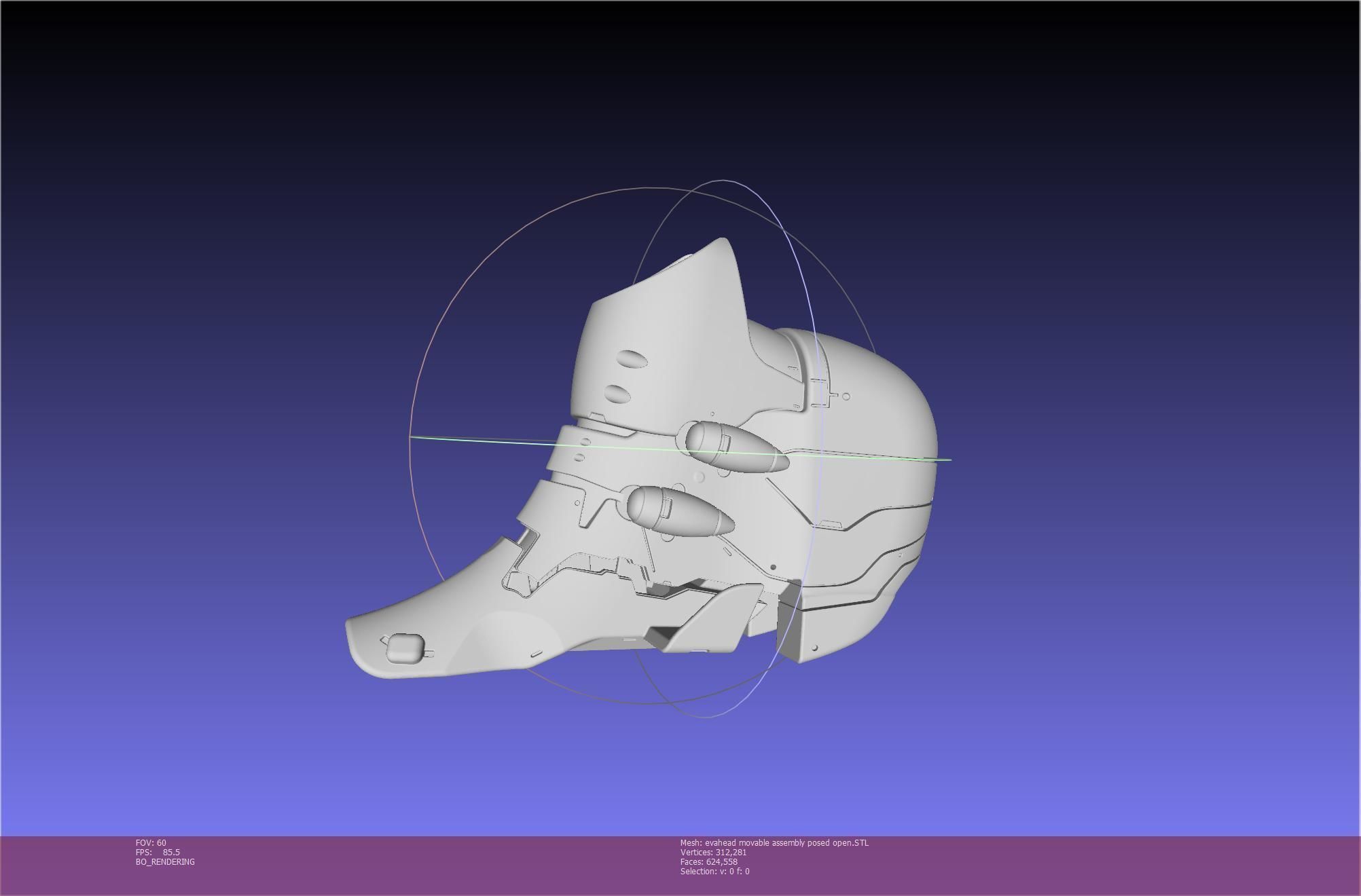 Evangelion Rebuild Unit 02 Head Replica Prinable Assembly 3D print model_118