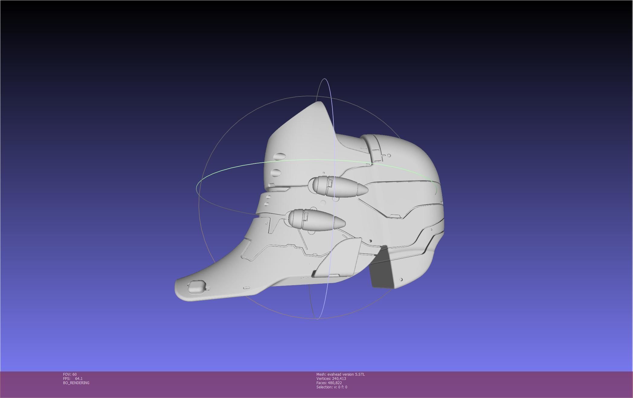 Evangelion Rebuild Unit 02 Head Replica Prinable Assembly 3D print model_23