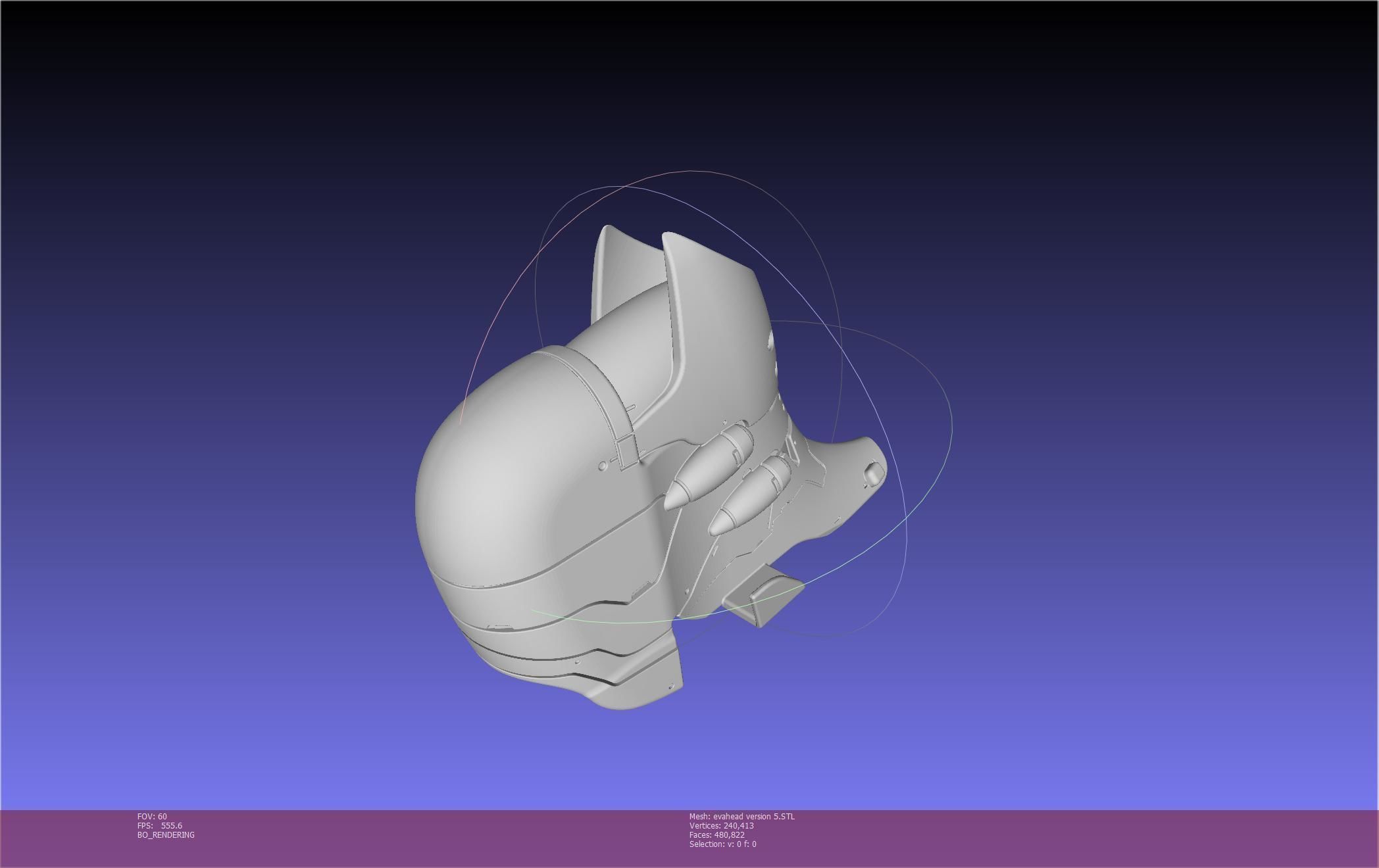 Evangelion Rebuild Unit 02 Head Replica Prinable Assembly 3D print model_56