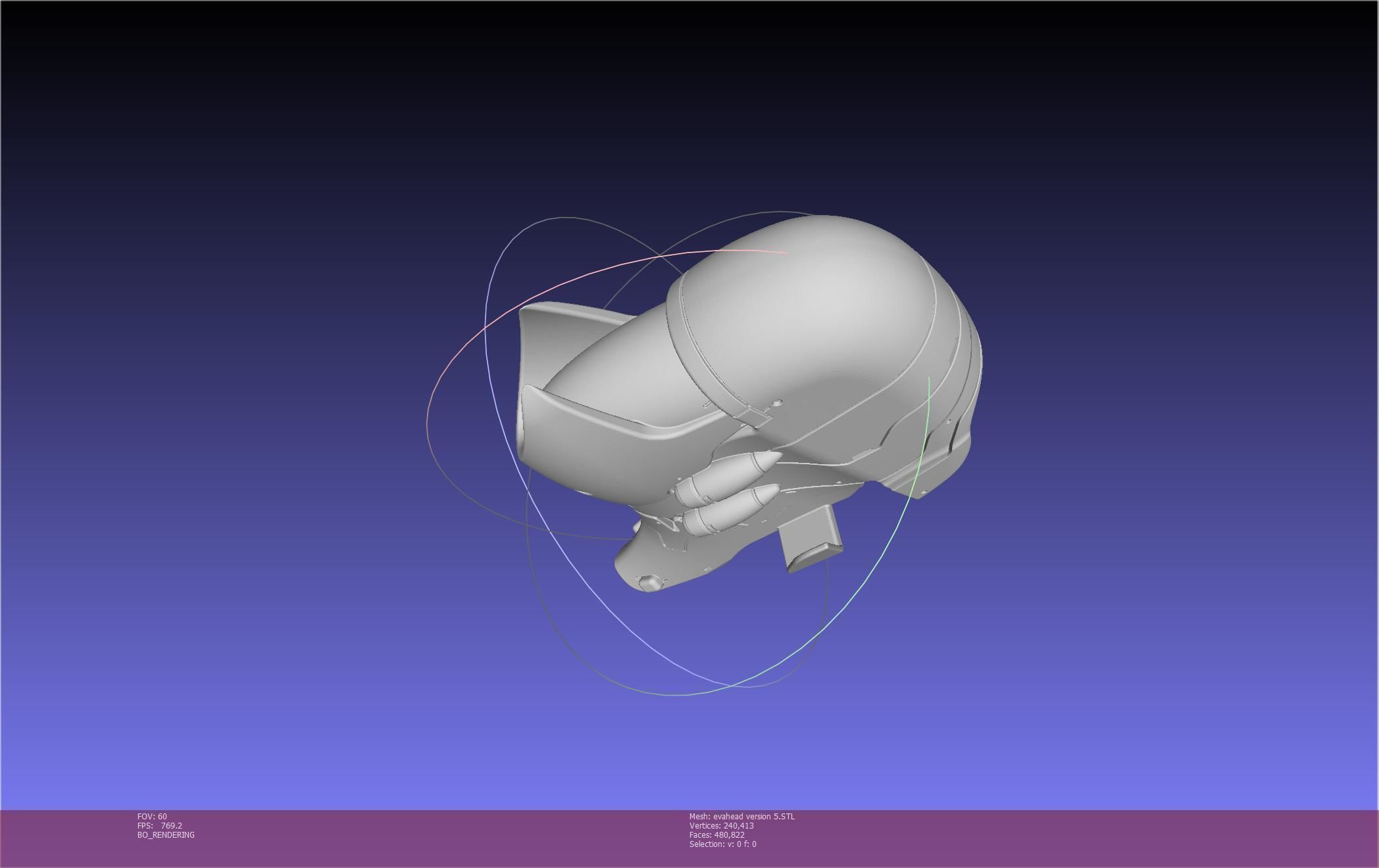 Evangelion Rebuild Unit 02 Head Replica Prinable Assembly 3D print model_34