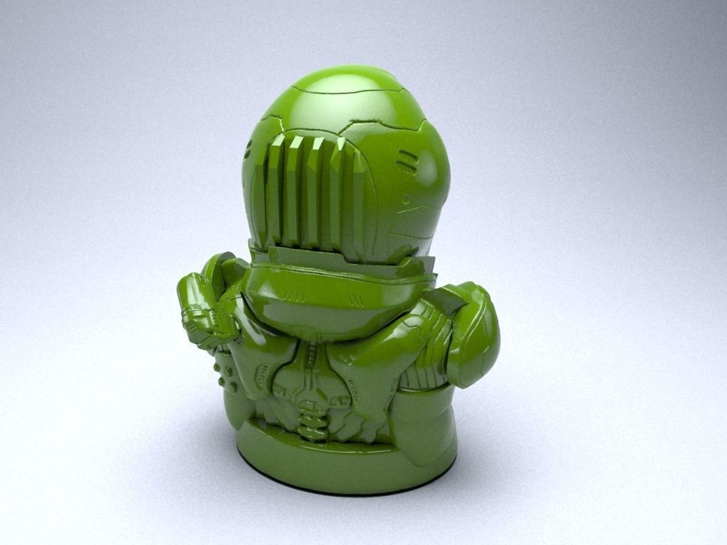 Doom Guy figure 3D print model_9