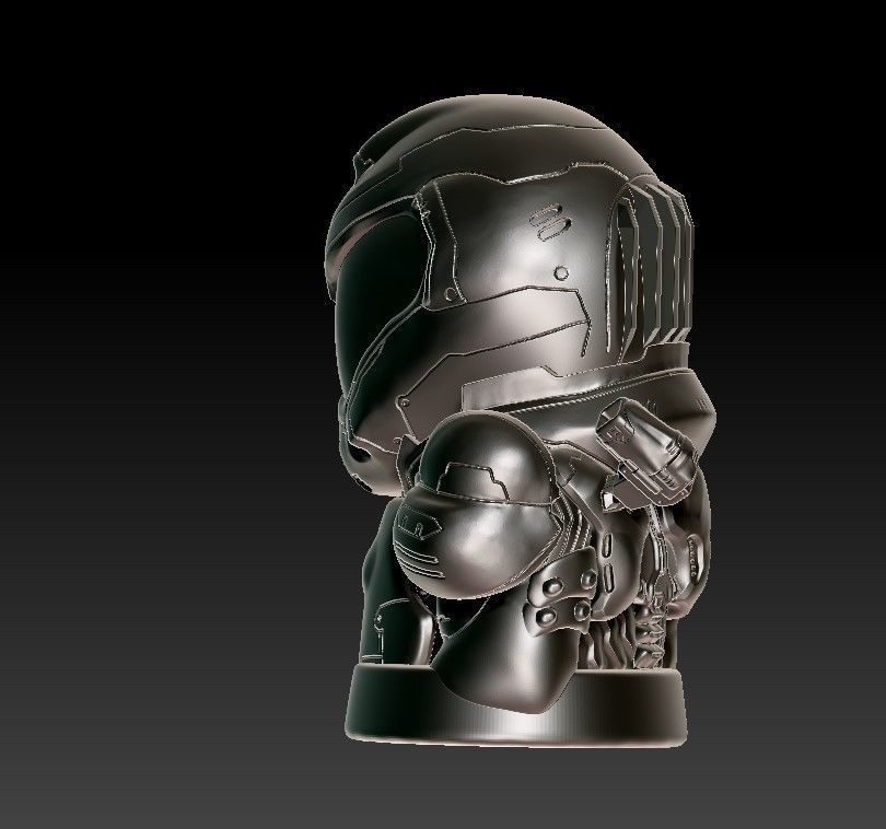 Doom Guy figure 3D print model_50