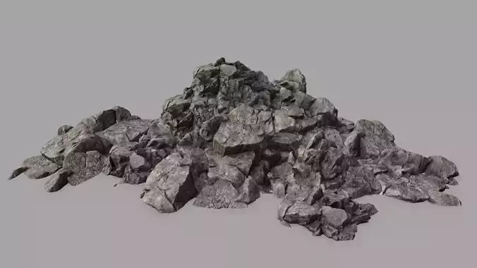 Rock Set Low-poly 3D model