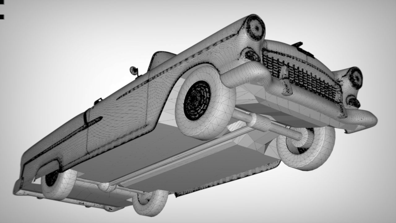 Chevy Belair convertible 1955 3D model_19