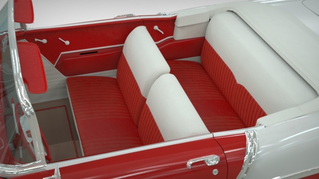 Chevy Belair convertible 1955 3D model_8