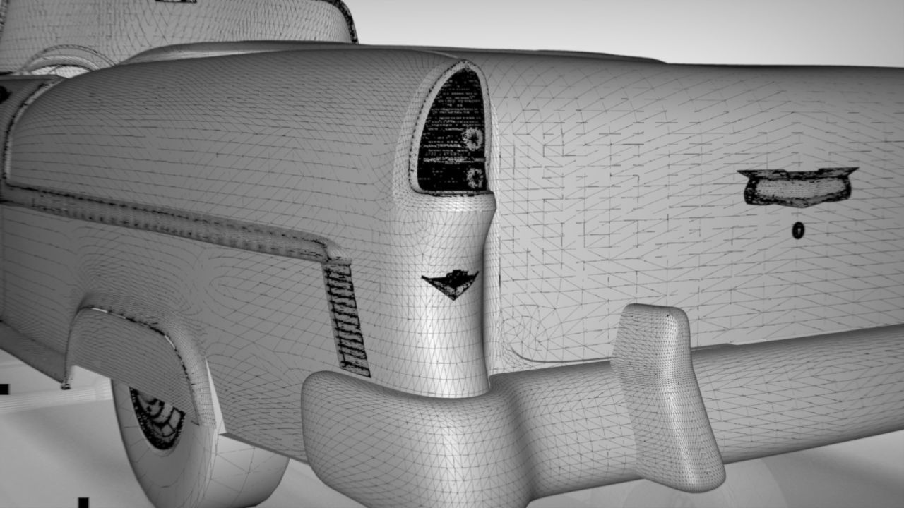 Chevy Belair convertible 1955 3D model_16