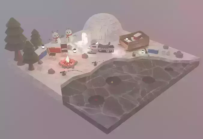 isometric fishing in the ice