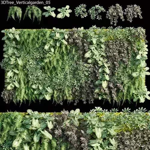 Verticalgarden - Green wall 05 3D model