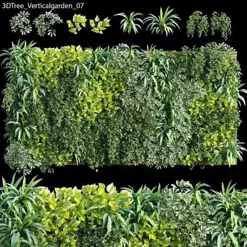 Verticalgarden - Green wall 07 3D model