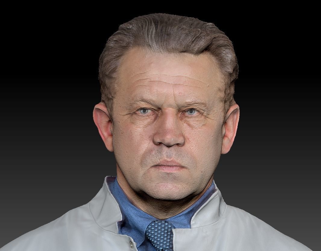 Animated medical doctor male walking standing sitting 82 Low-poly 3D model_6