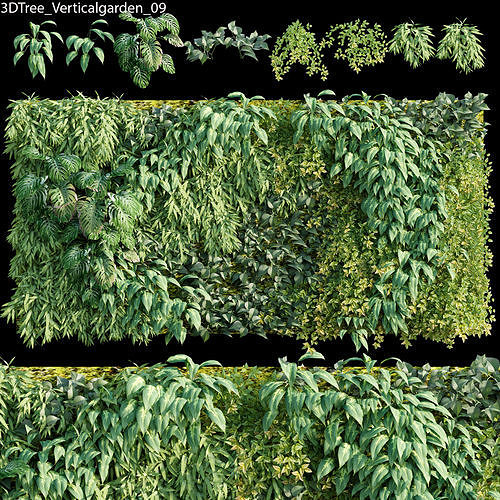 Verticalgarden - Green wall 09 3D model
