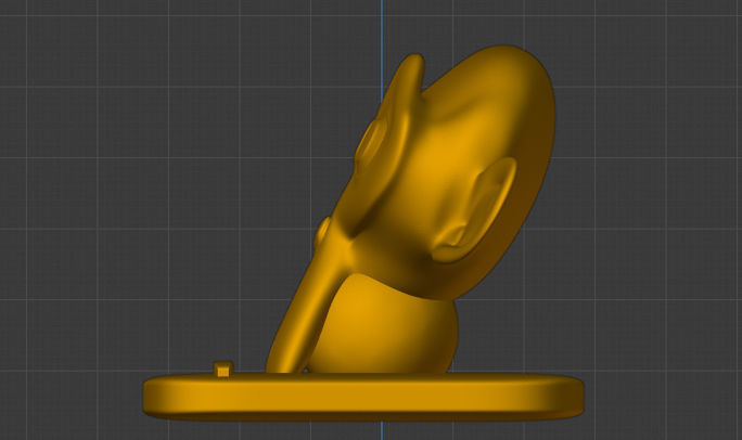 Blender Monkey Phone Holder 3D print model_1